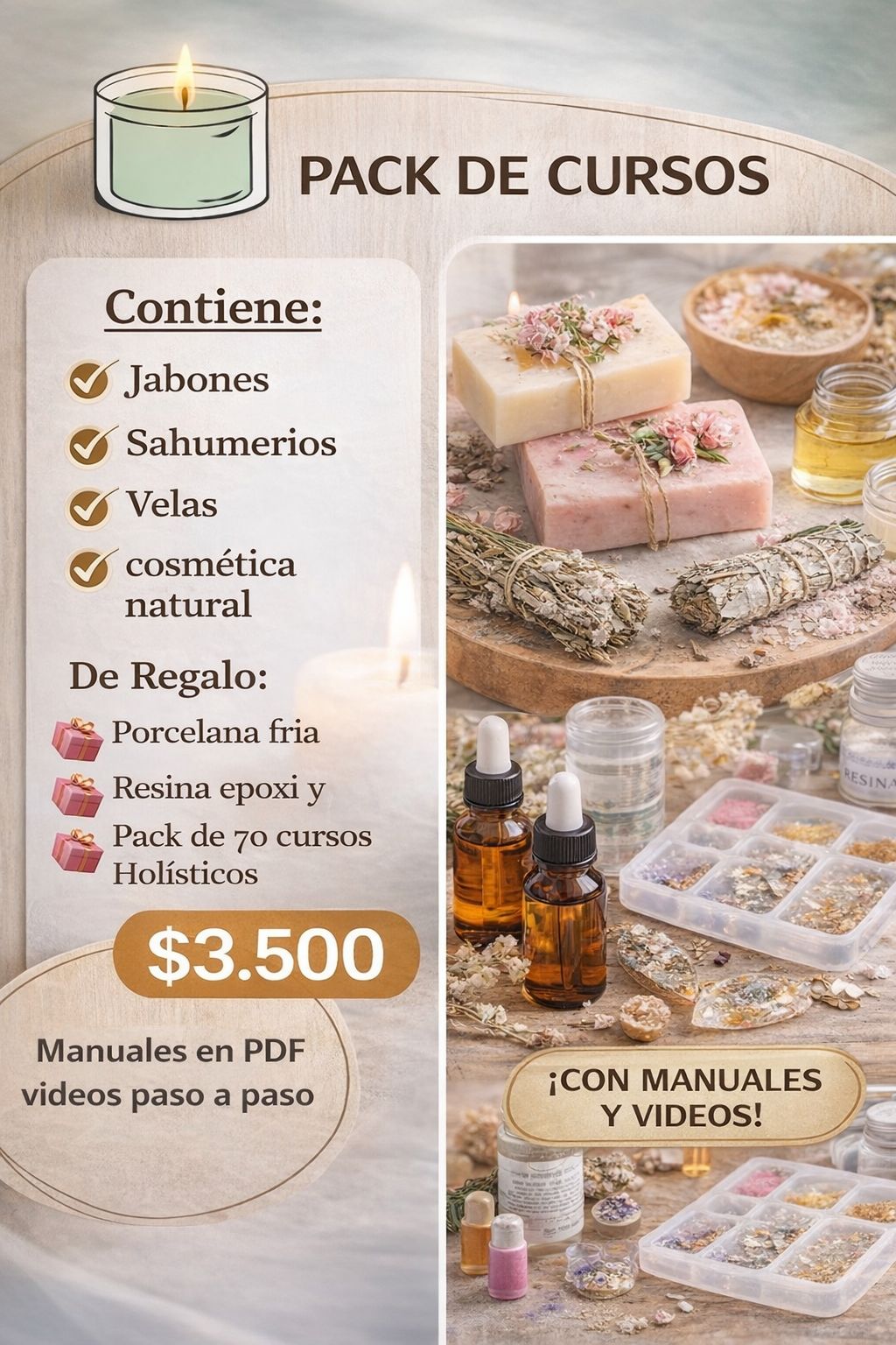 Formación.digital Facebook ad: CURSO DIGITAL DE ELABORACIÓN DE VELAS, JABONES, SAHUMERIOS…