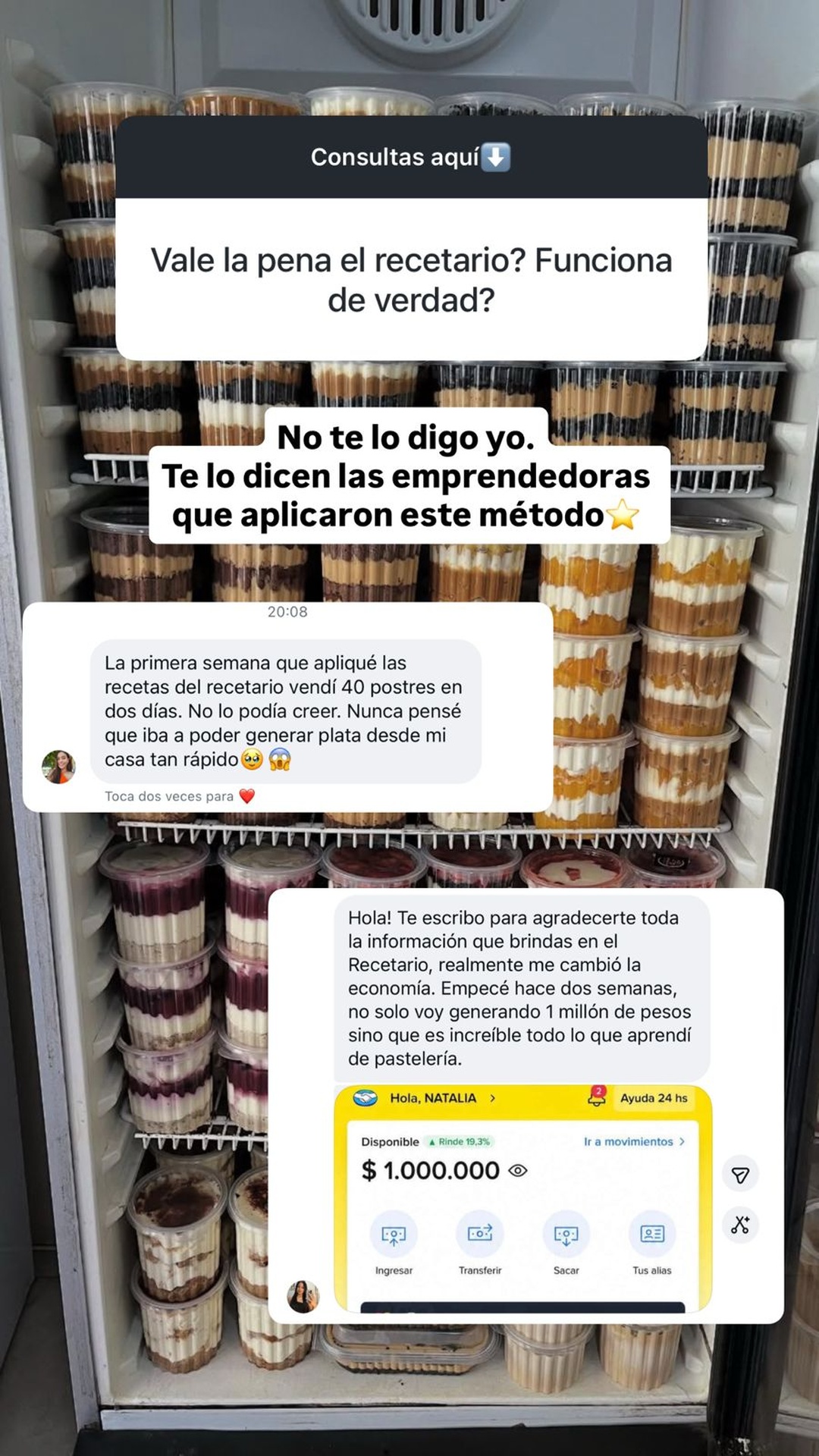 Muna Pasteleria Facebook ad: Convertí tus postres en un negocio que funciona.