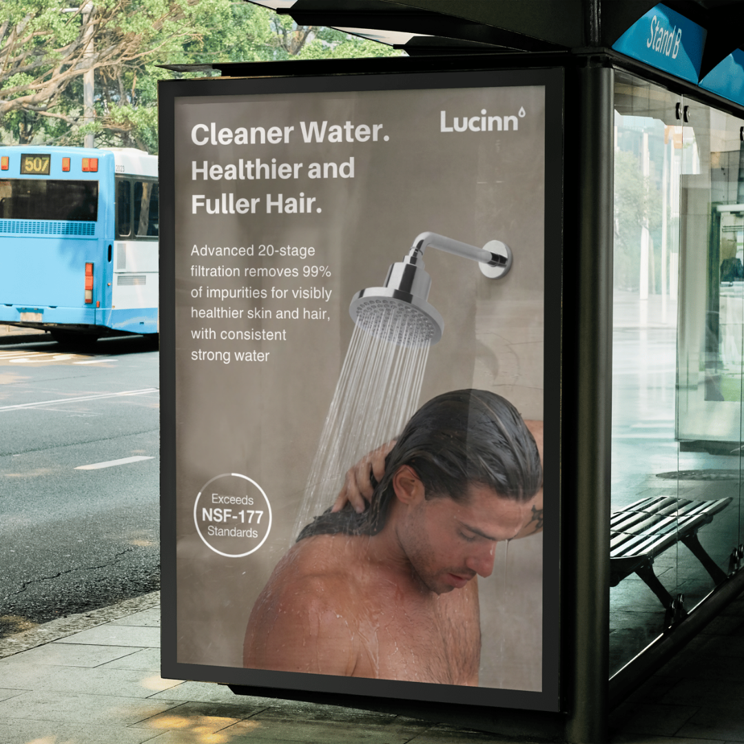 Lucinn Filtered Showerhead Facebook ad