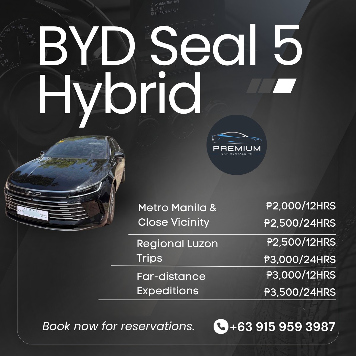 Premium Car Rentals PH Facebook ad: Self-drive car rental ba hanap mo?