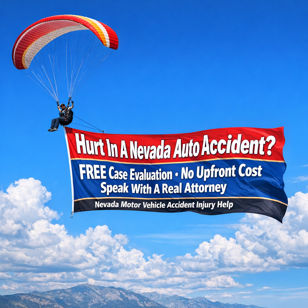 Nevada Accident Claims Facebook ad: Free Case review for people in Nevada
