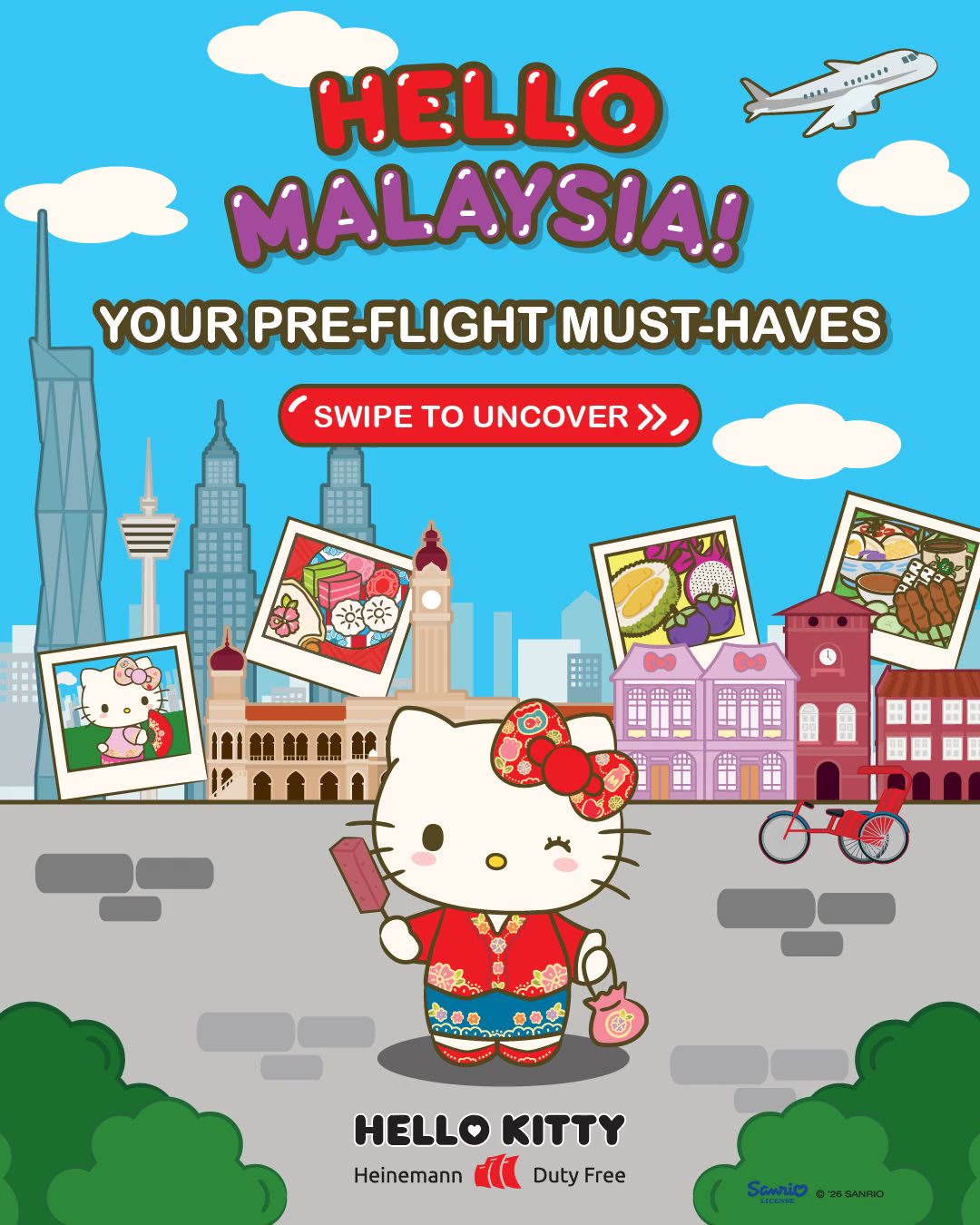Heinemann Duty Free Malaysia Facebook ad: HELLO MALAYSIA!