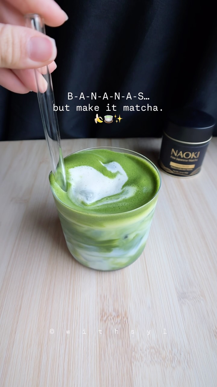 Naoki Matcha Facebook ad: B-A-N-A-N-A-S… but make it matcha.