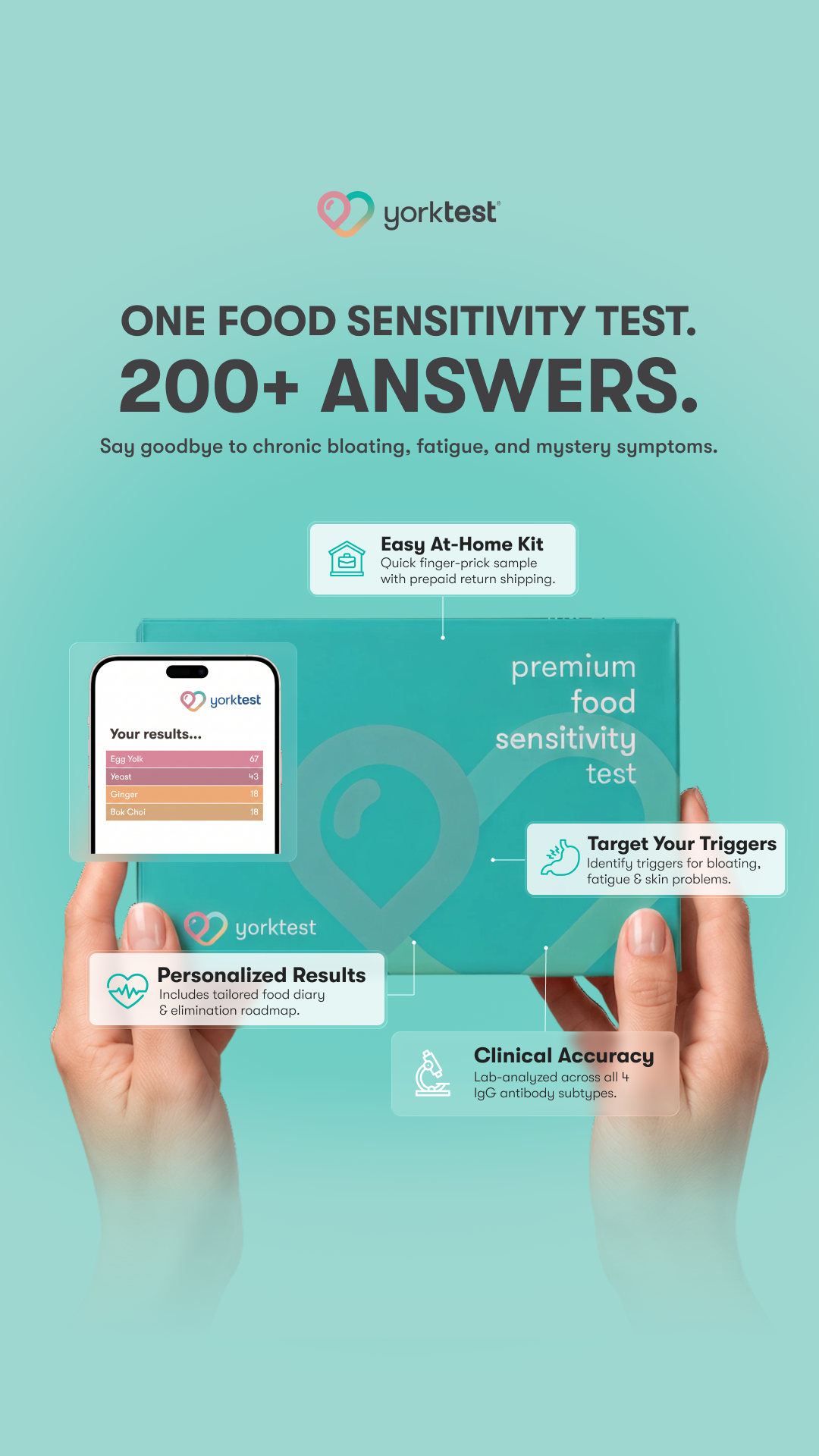YorkTest USA Facebook ad: Your Gut is Trying to Tell You Something