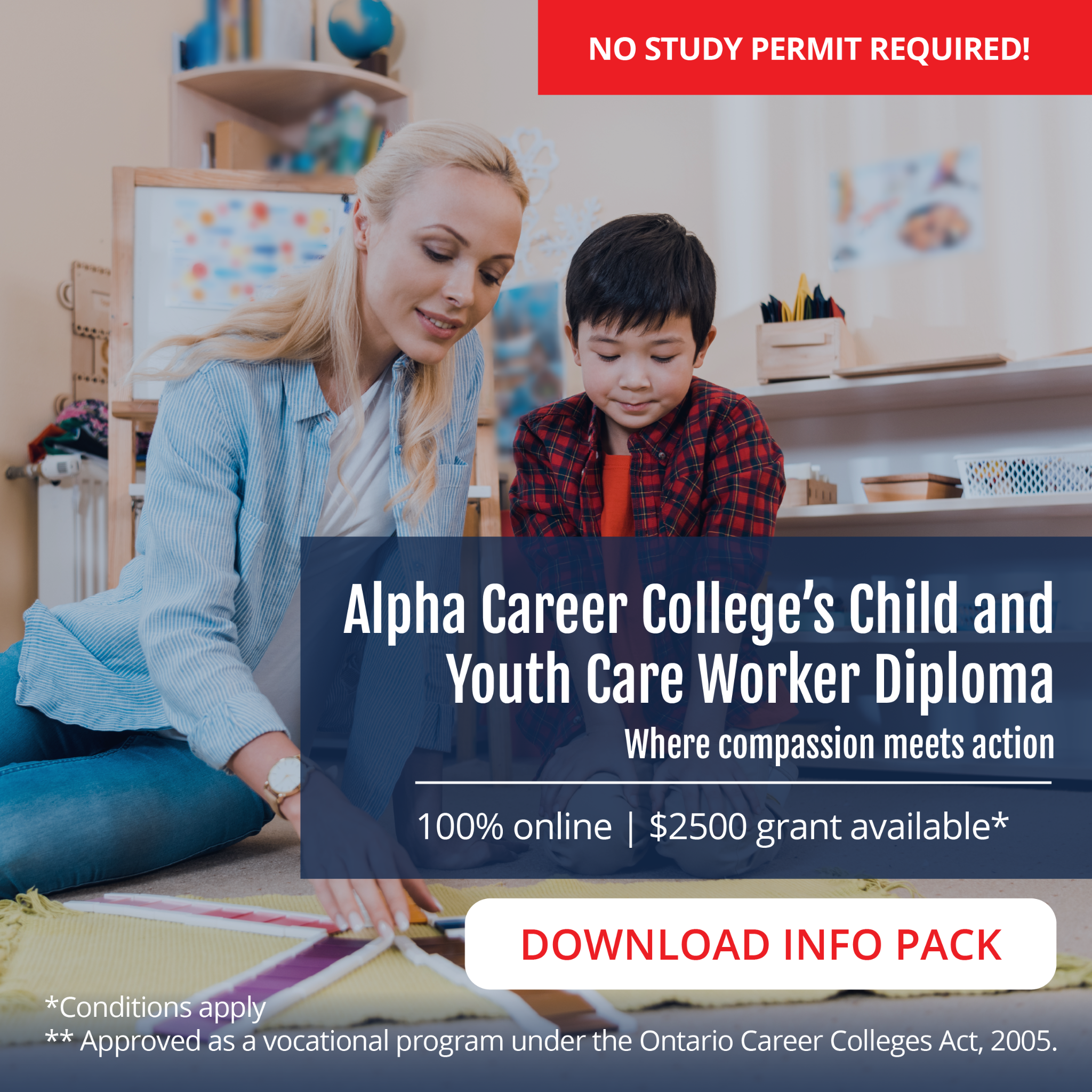 Alpha Career College Facebook ad