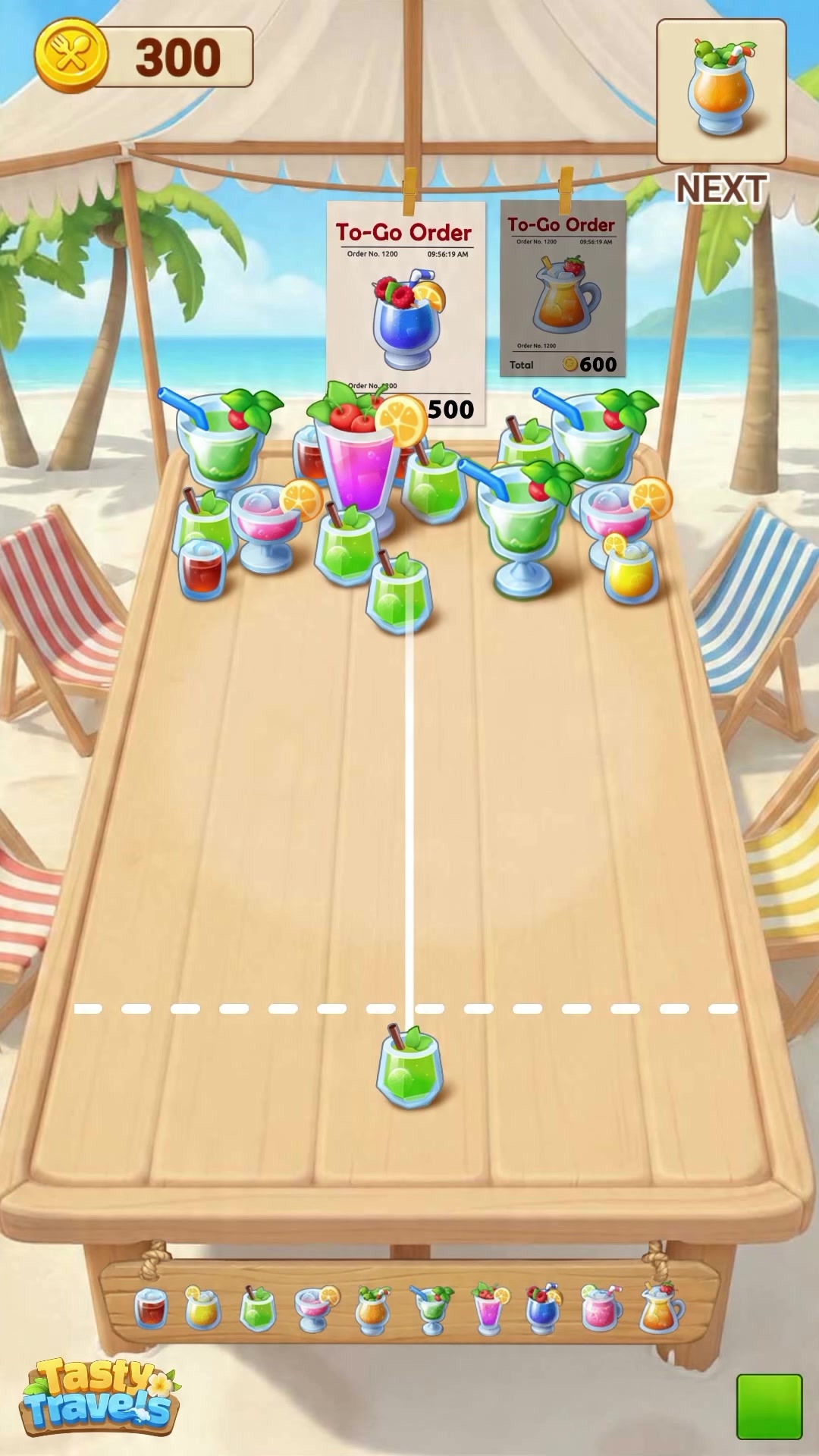Tasty Travels: Merge Game Facebook ad: Download now to relax!