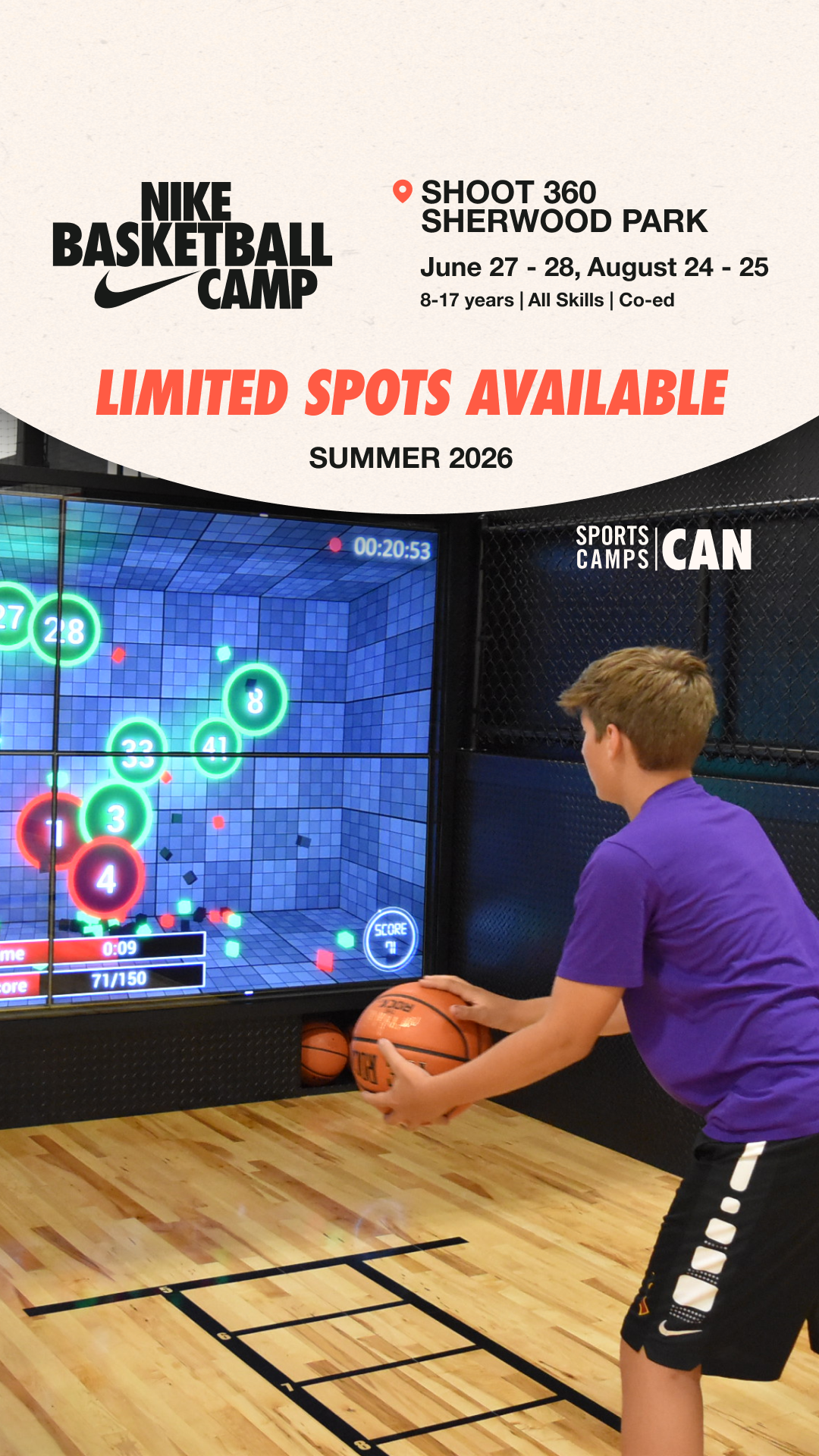 Nike Sports Camps Canada Facebook ad