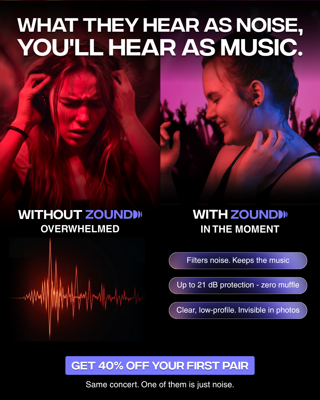 Zound. Facebook ad