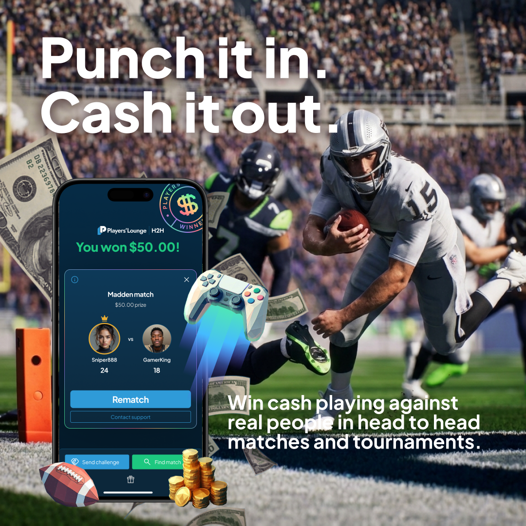 Players' Lounge Facebook ad: MAKE MONEY THROWIN' DOTS