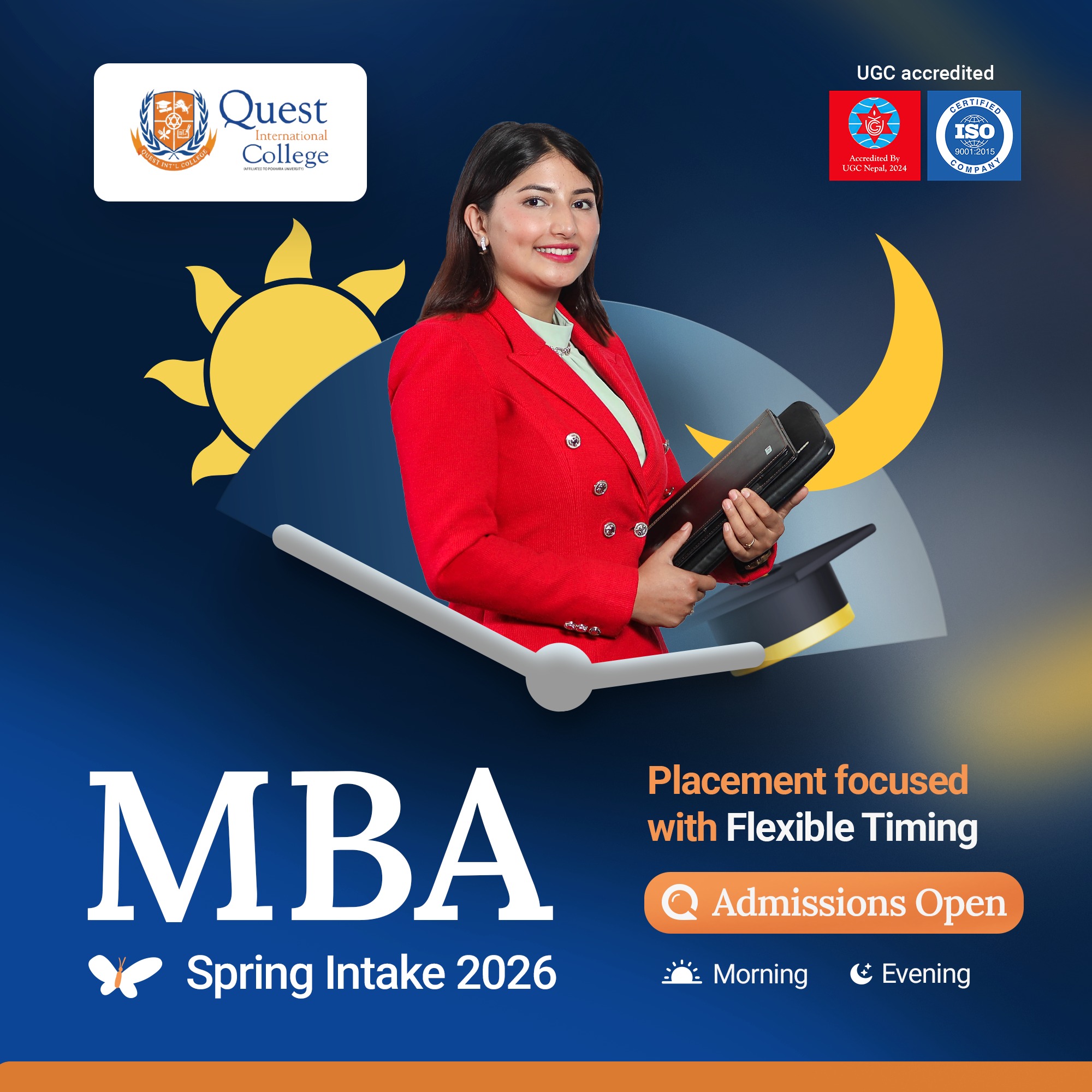 Quest International College Facebook ad: ๐๐ก๐จ๐จ๐ฌ๐ ๐๐จ๐ฎ๐ซ ๐๐๐ ๐๐จ๐ง๐๐๐ง๐ญ๐ซ๐๐ญ๐ข๐จ๐ง
