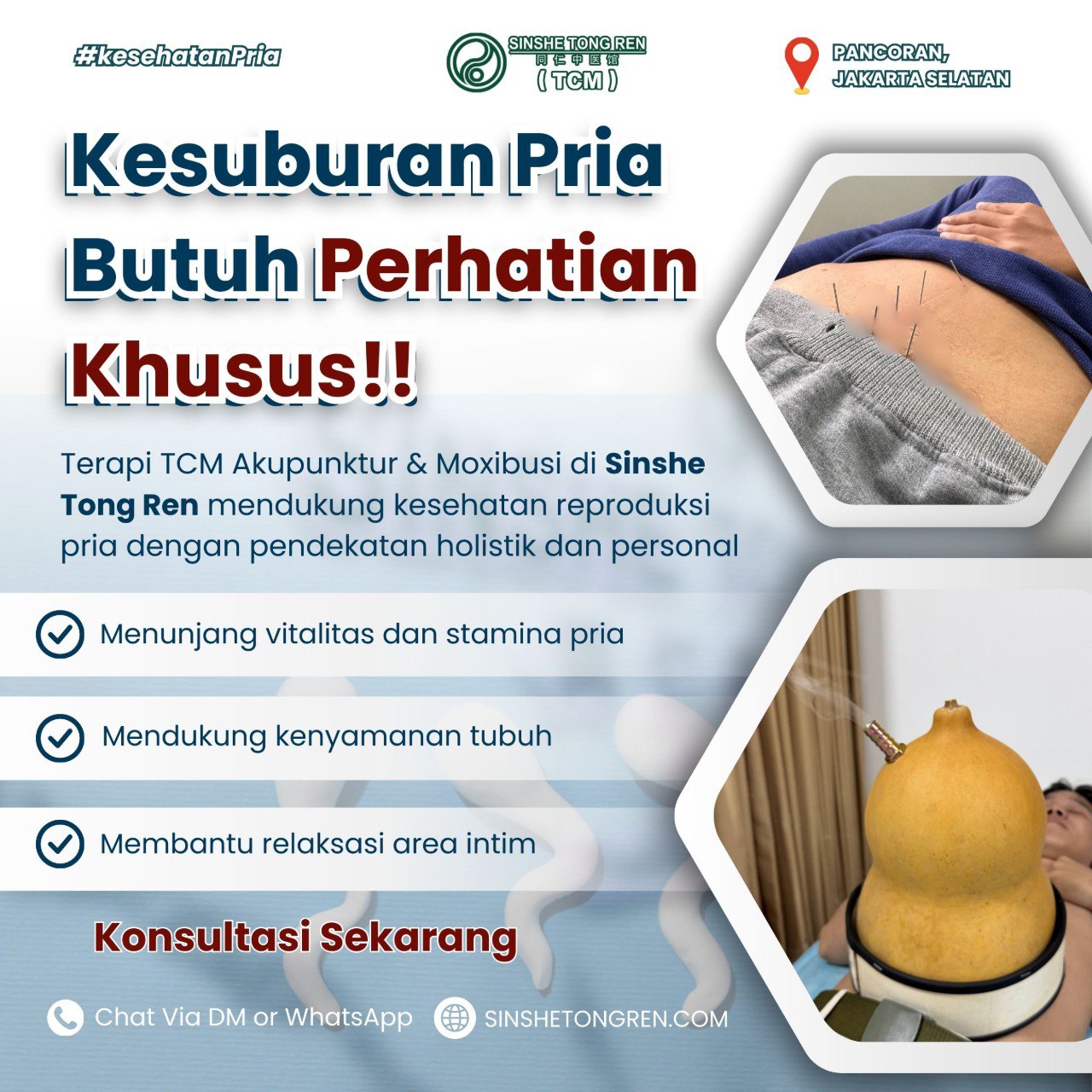 Tong Ren Acupuncture & Herbal Facebook ad: Kesuburan Pria Perlu Perhatian Khusus