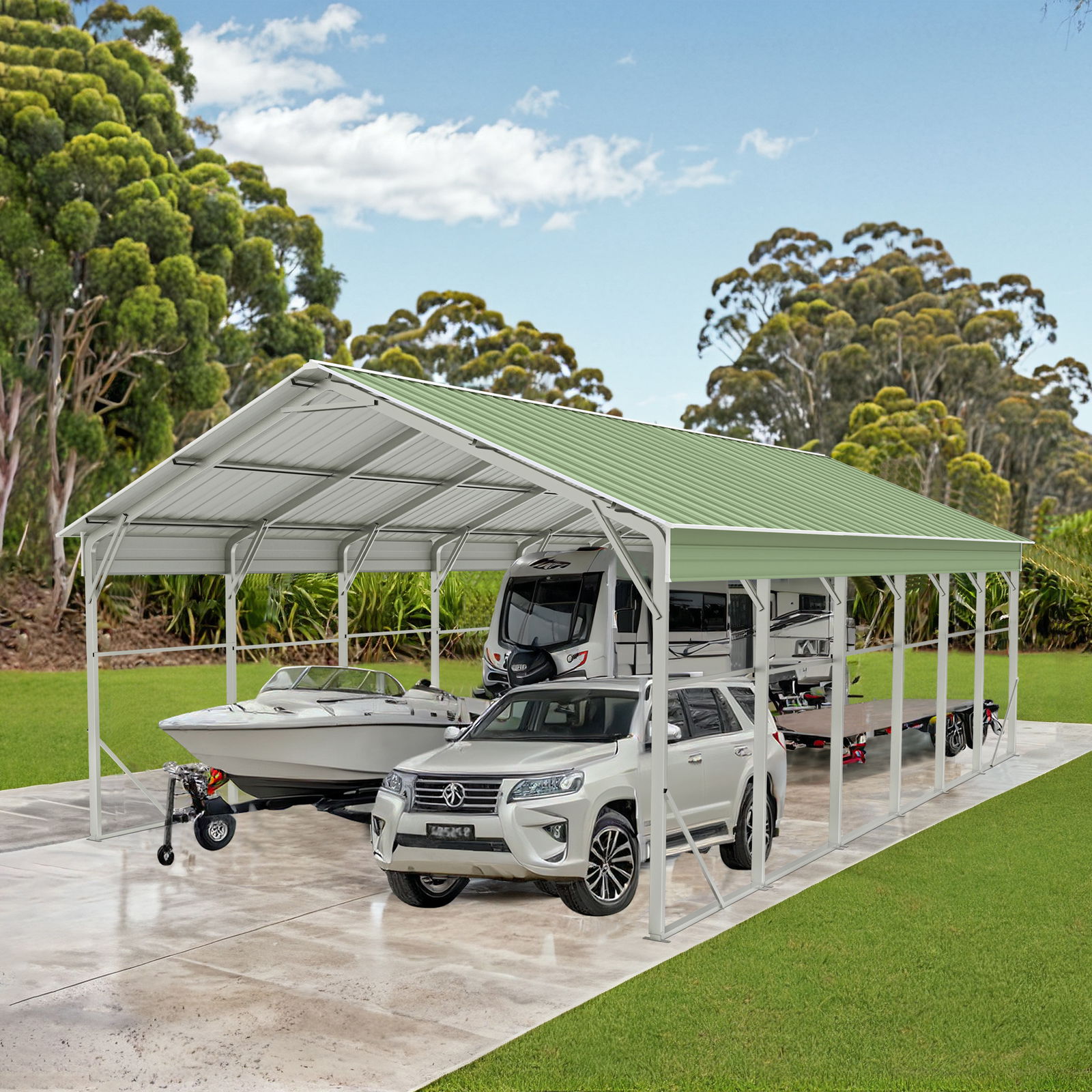 Wholesales Direct Facebook ad: 50% OFF Carport Sheds, Limited Time!