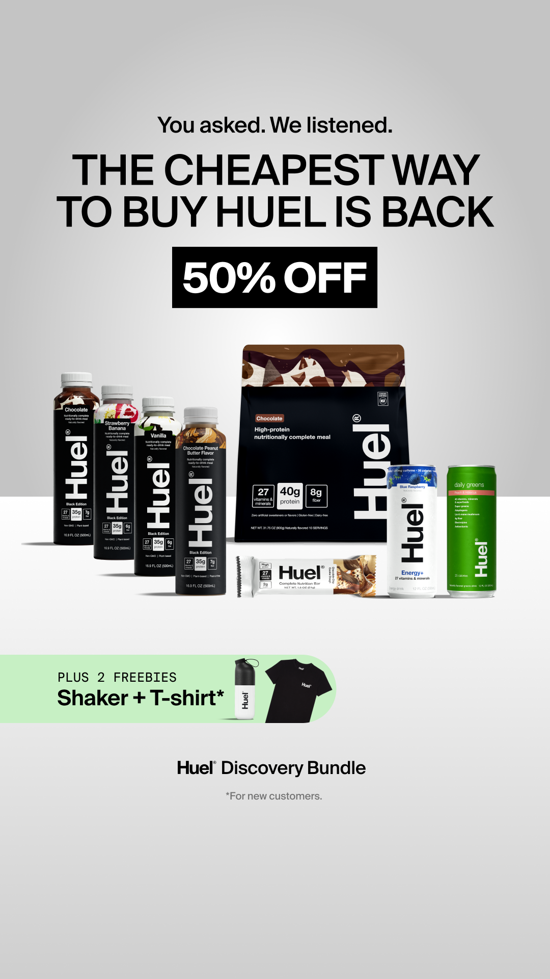 Huel Facebook ad