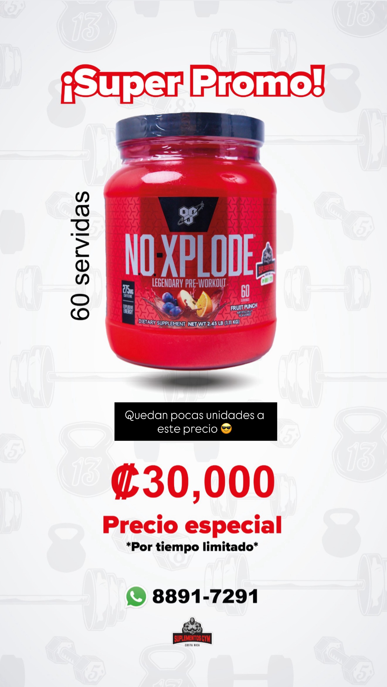 Suplementos Gym Costa Rica Facebook ad