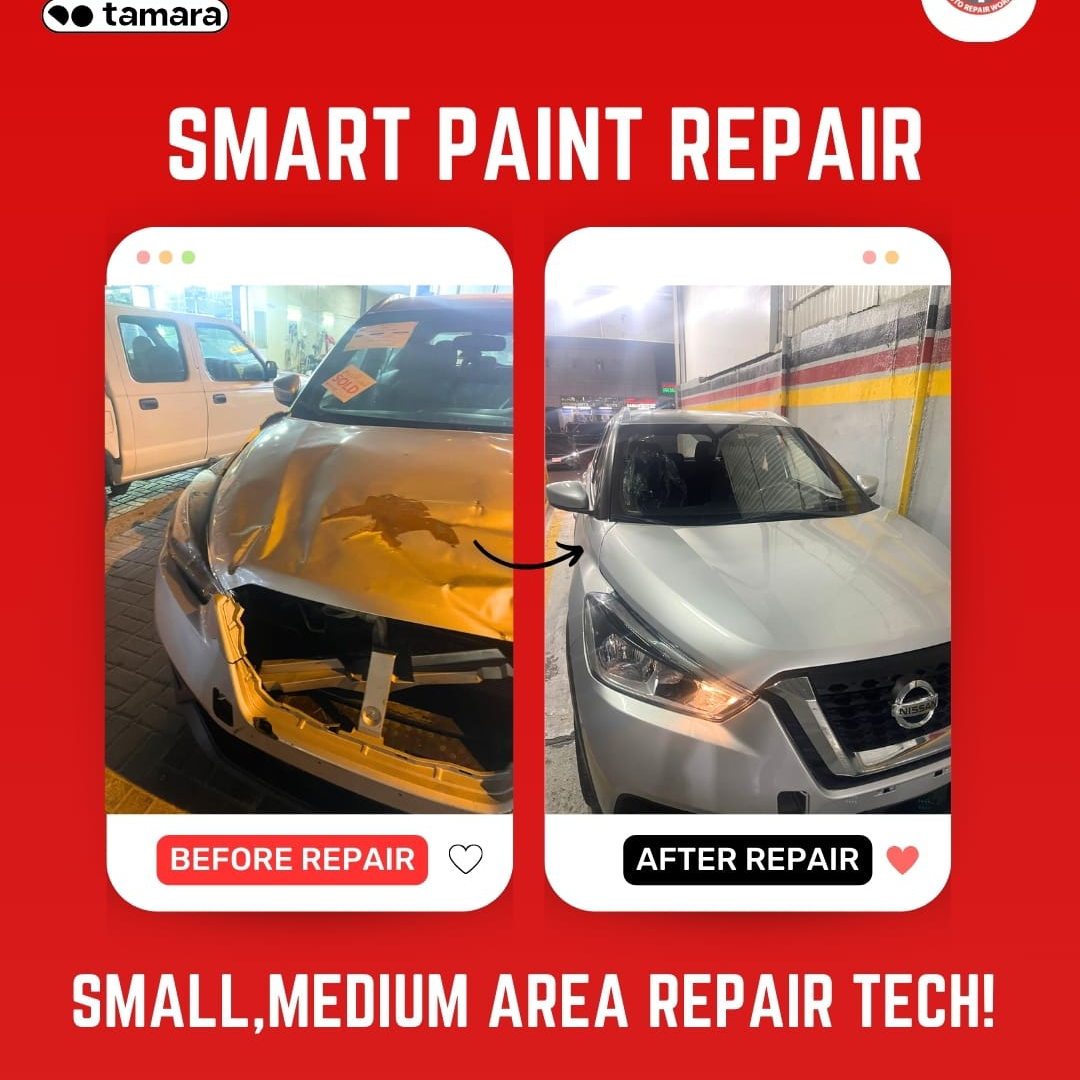 GTS Auto Repair Workshop Facebook ad: From damaged to dazzling!