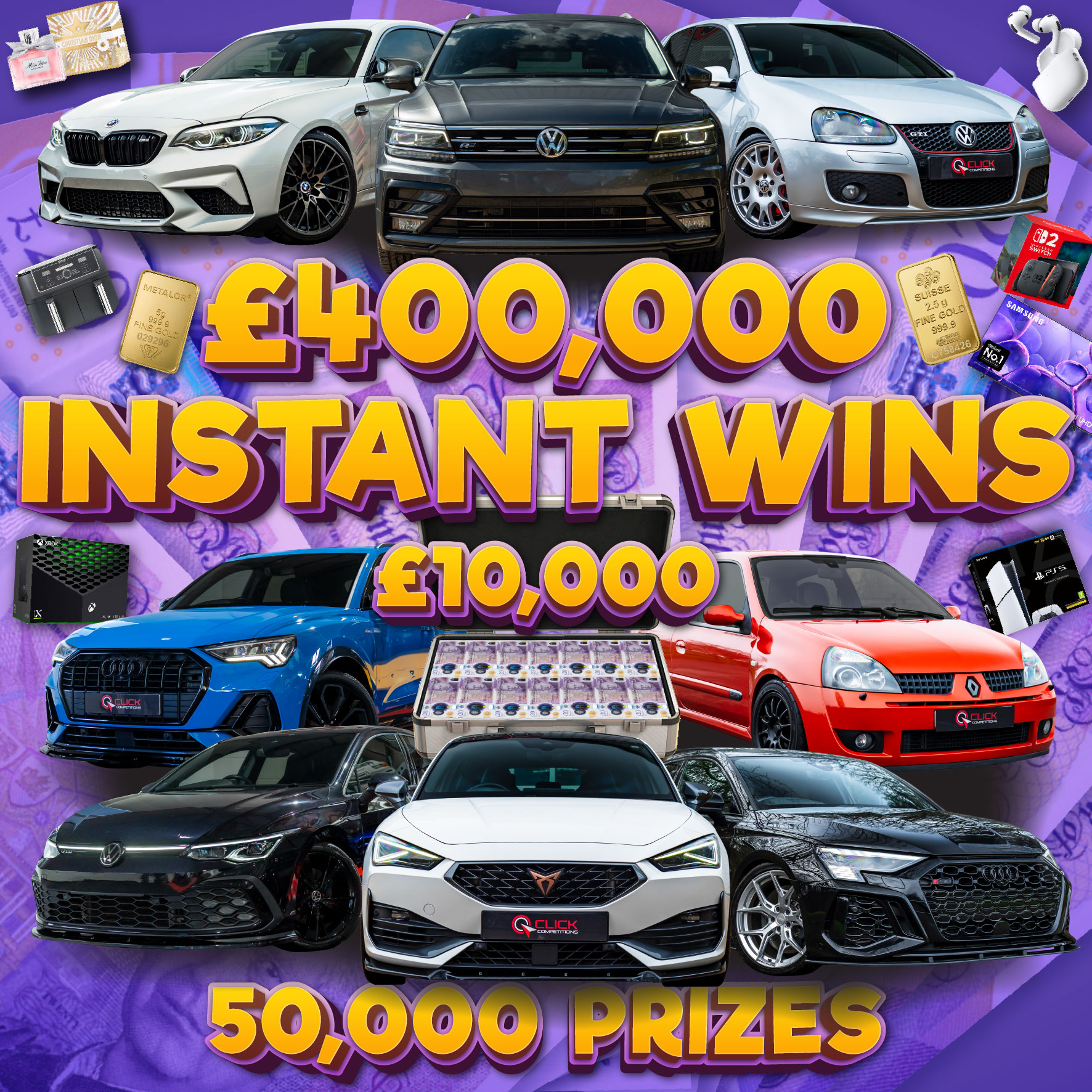 Click Competitions Facebook ad