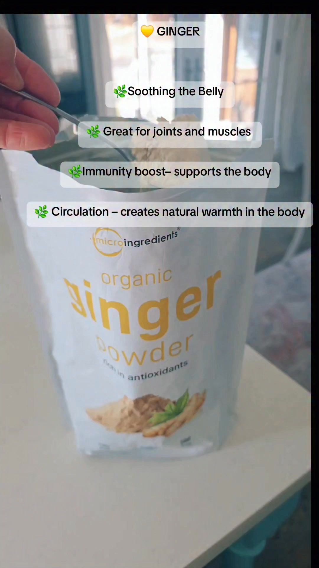 Micro Ingredients Facebook ad: Ginger is one of my favorite everyday wellness…