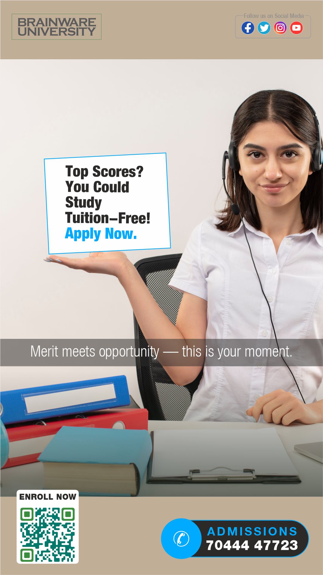 Brainware University Facebook ad