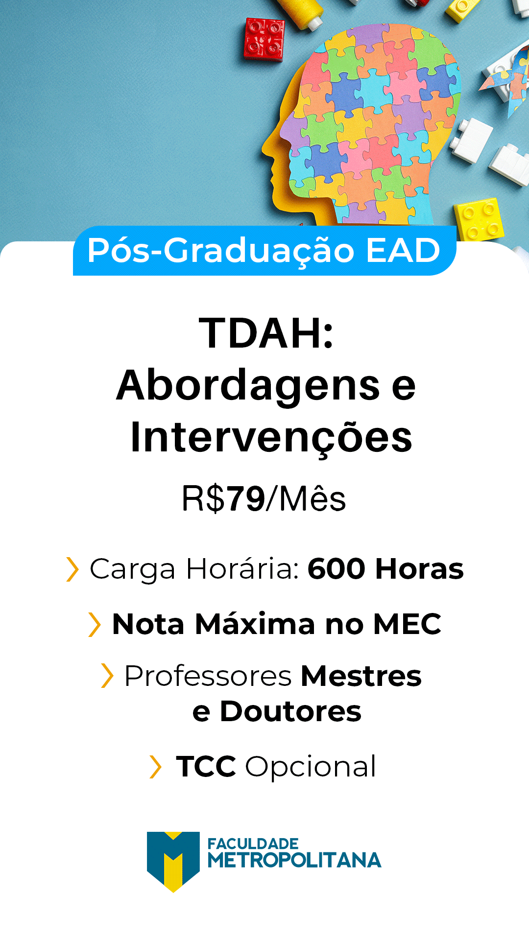 Faculdade Metropolitana Facebook ad