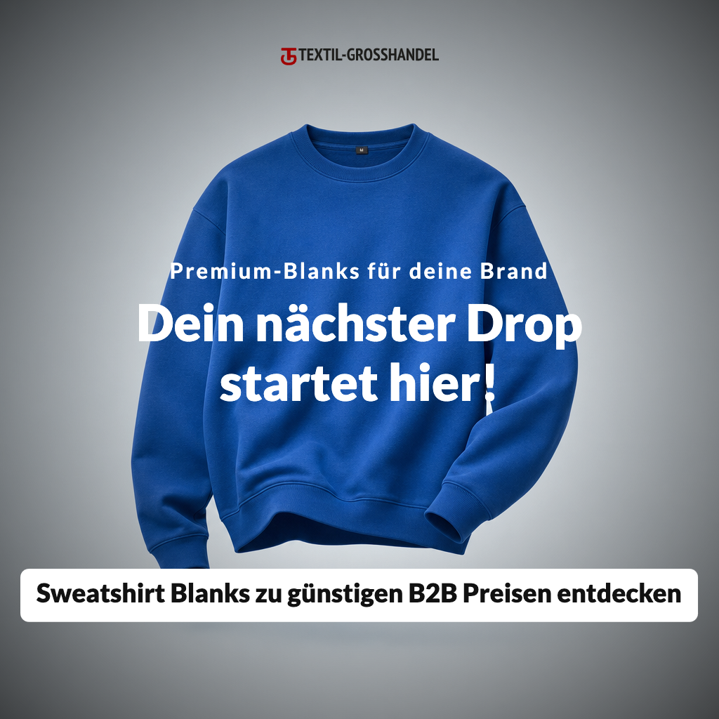 Textil-Grosshandel Facebook ad: Streetwear Blanks für Brands