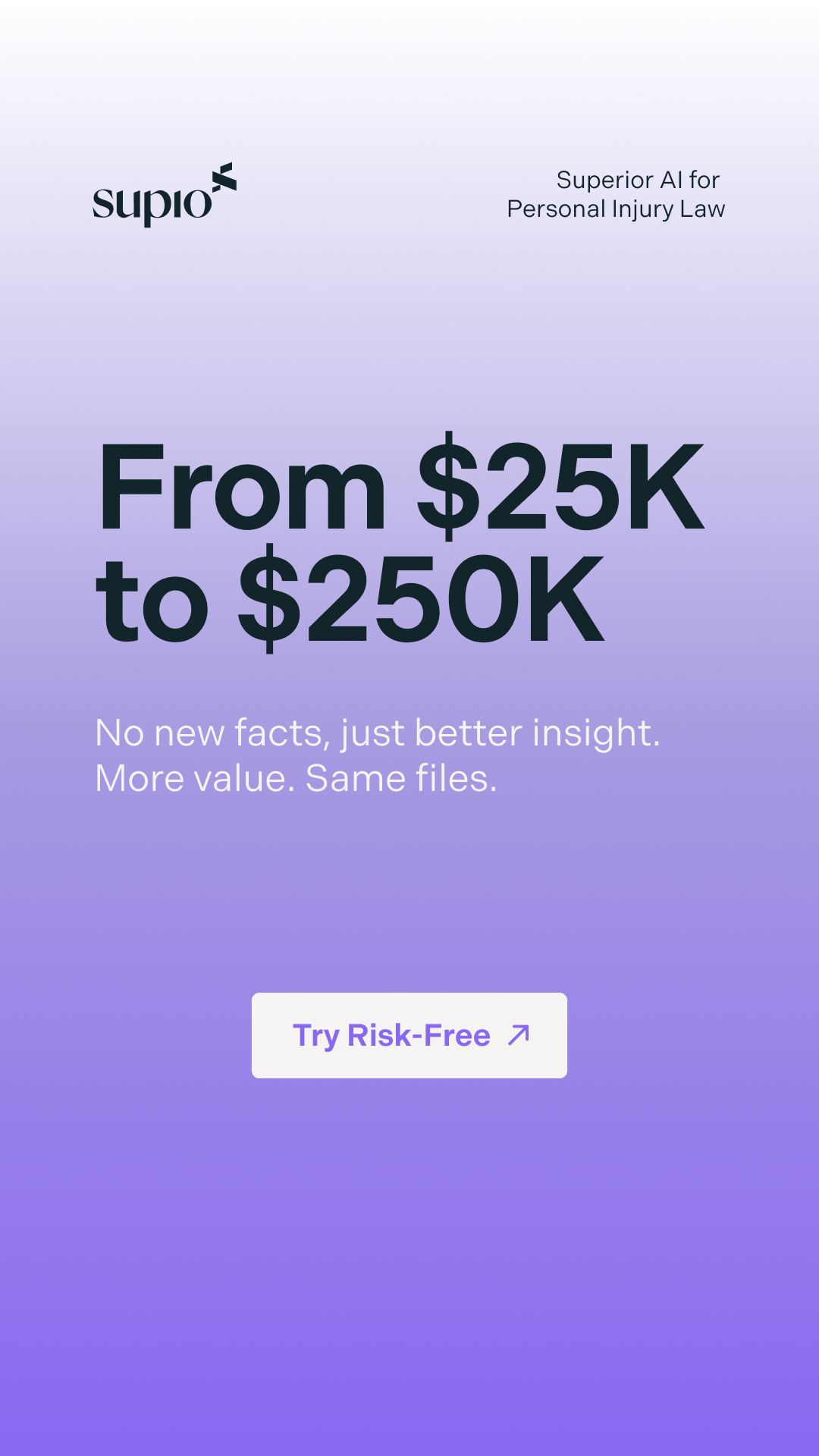 Supio Legal AI Facebook ad