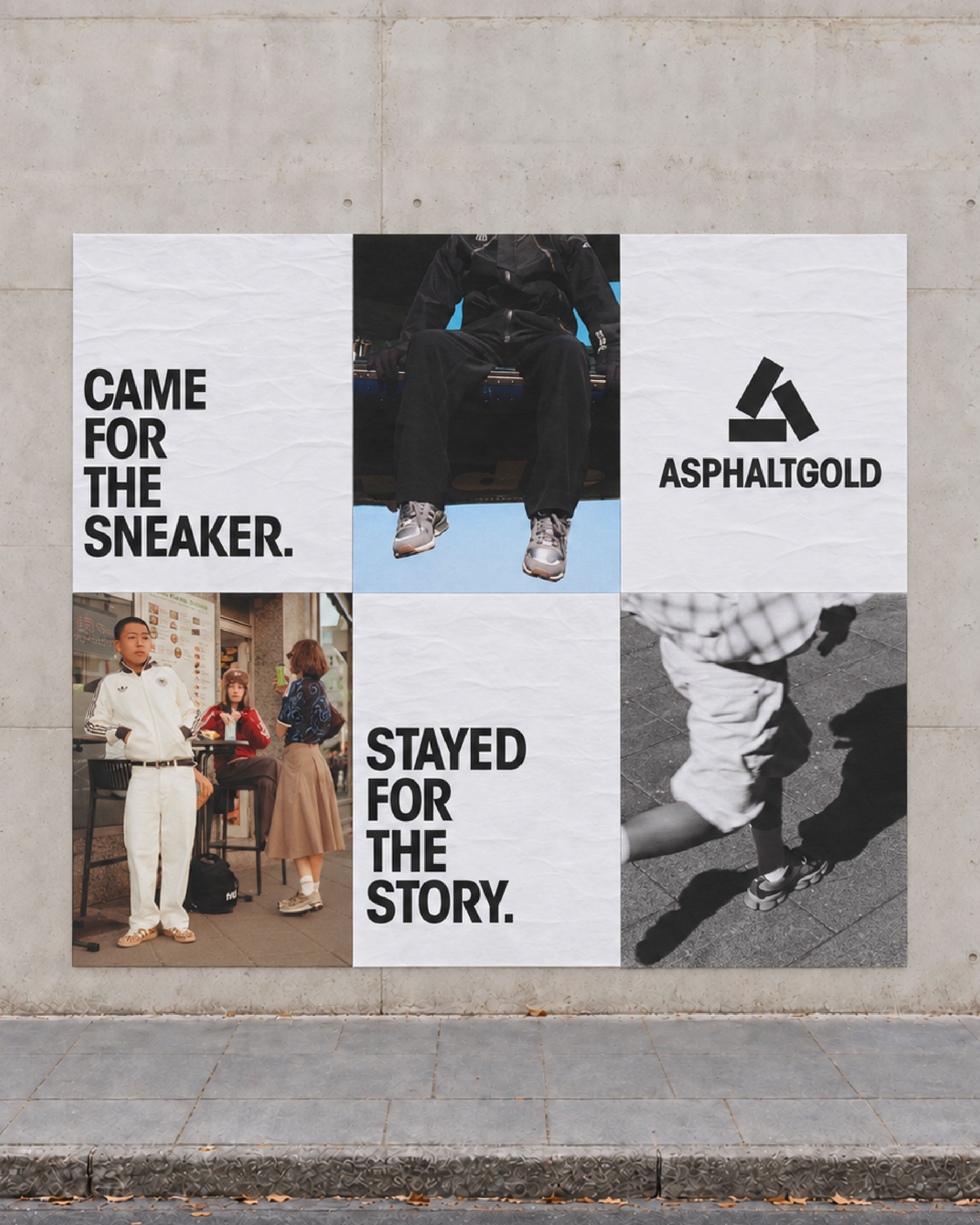 Asphaltgold Facebook ad: Sneaker? Asphaltgold.