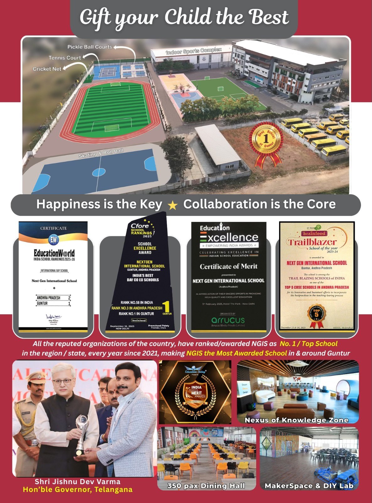NextGen International Schools Facebook ad: Awarded No.1 in Guntur by all reputed organisations…