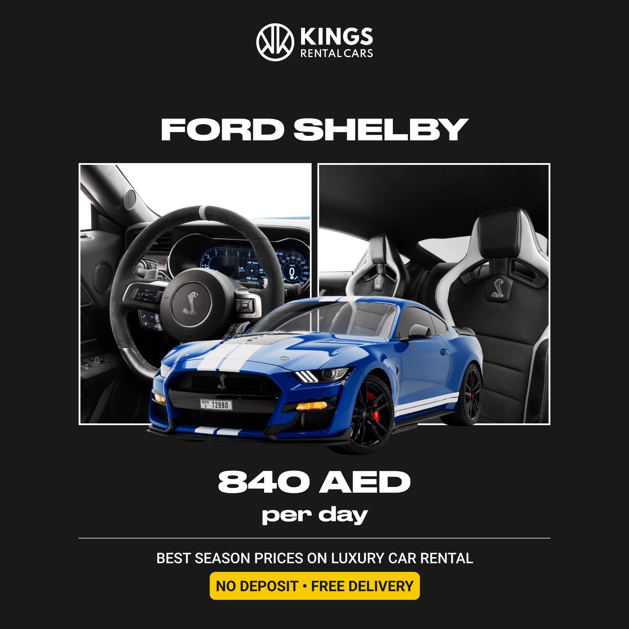Kings Rental Cars in Dubai Facebook ad