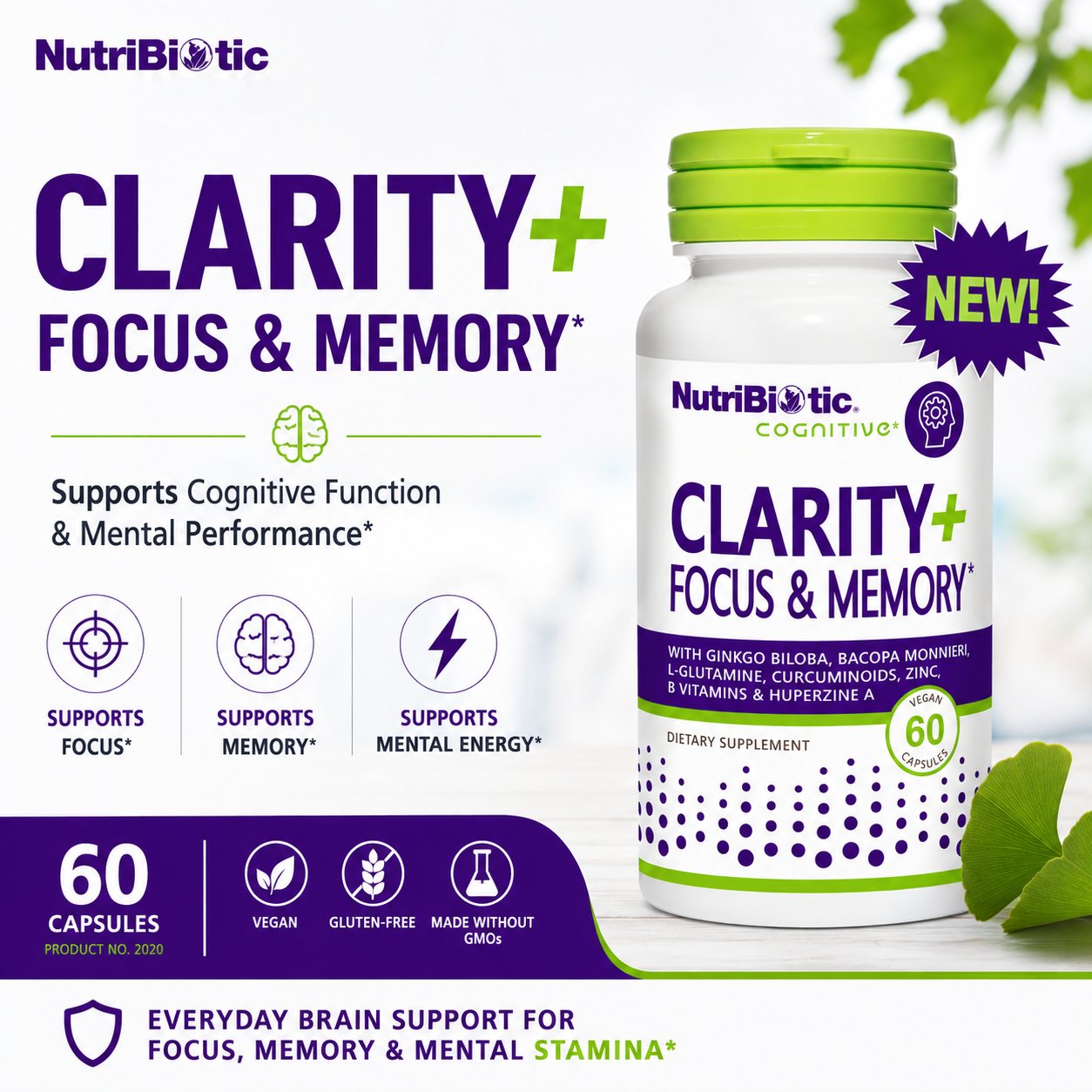 NutriBiotic Facebook ad: Support Focus & Memory Naturally