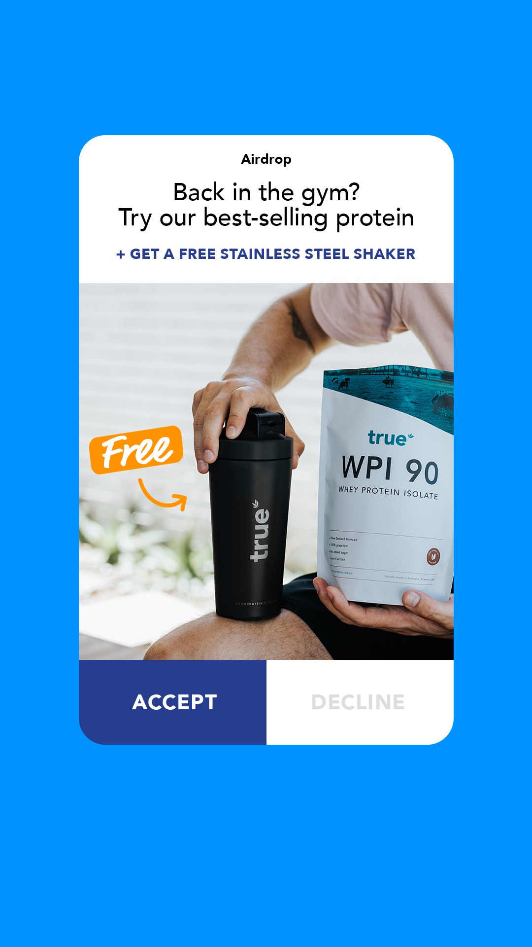 True Protein Facebook ad