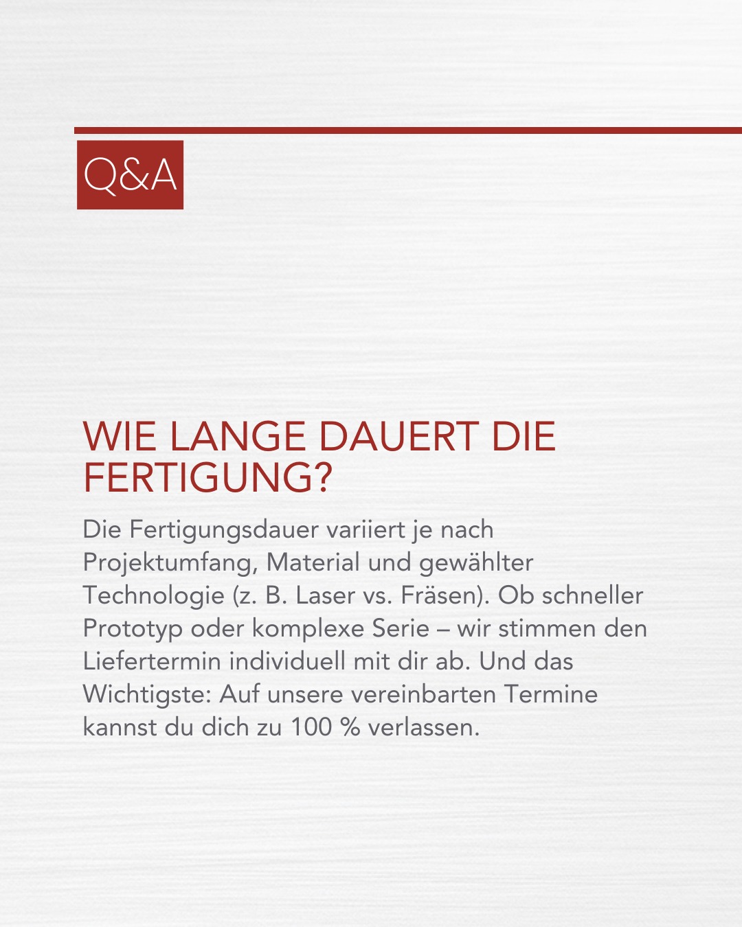 FBT FeinBlechTechnik Facebook ad: Und darauf kannst du dich verlassen!