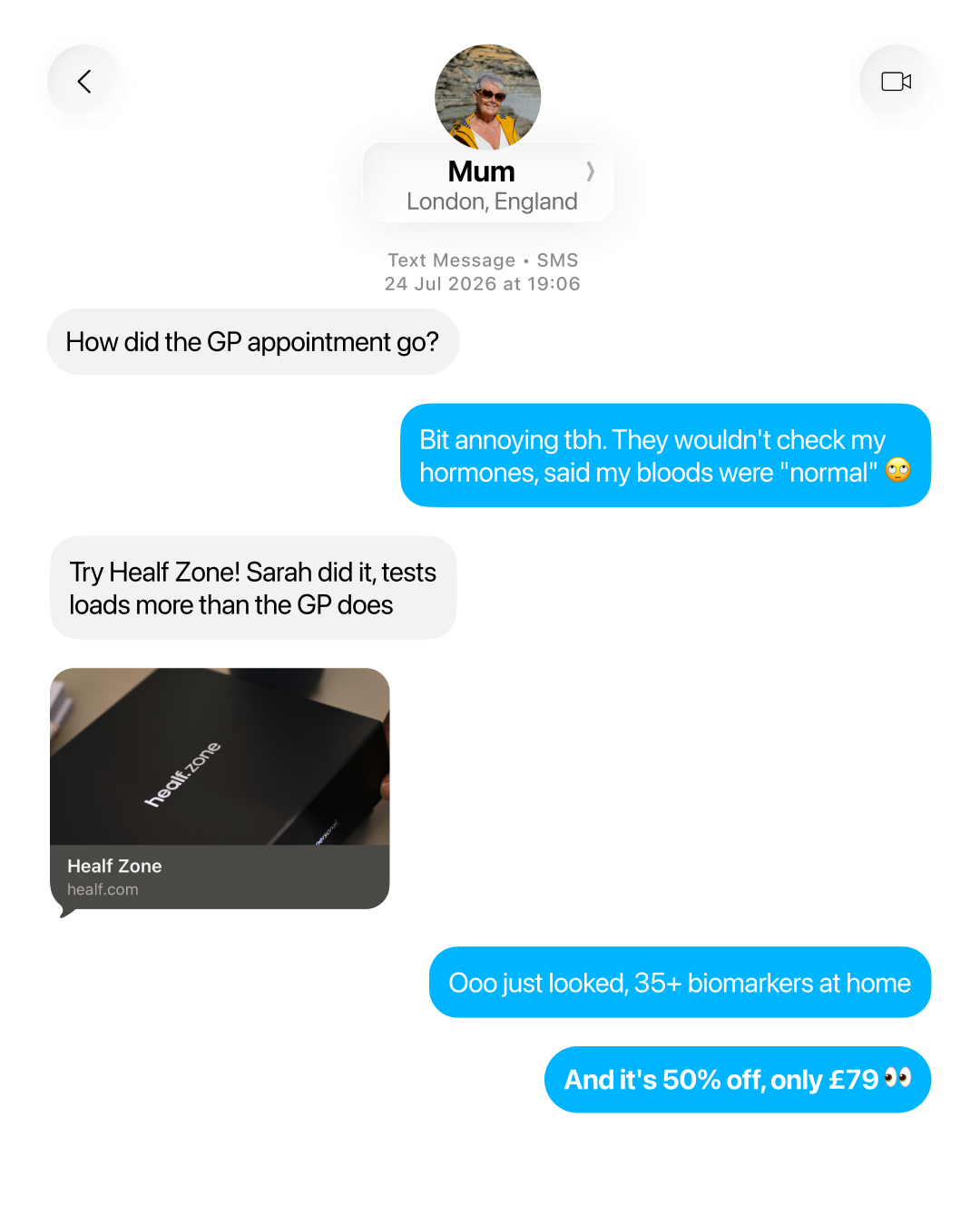 Healf. Facebook ad