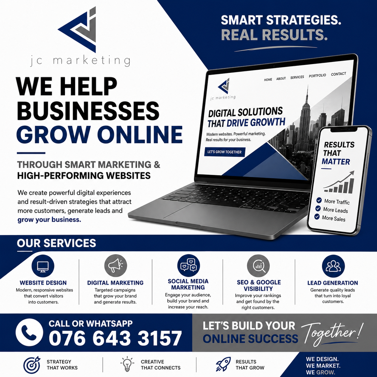 JC Marketing Facebook ad: Ready to Grow Your Business Online?