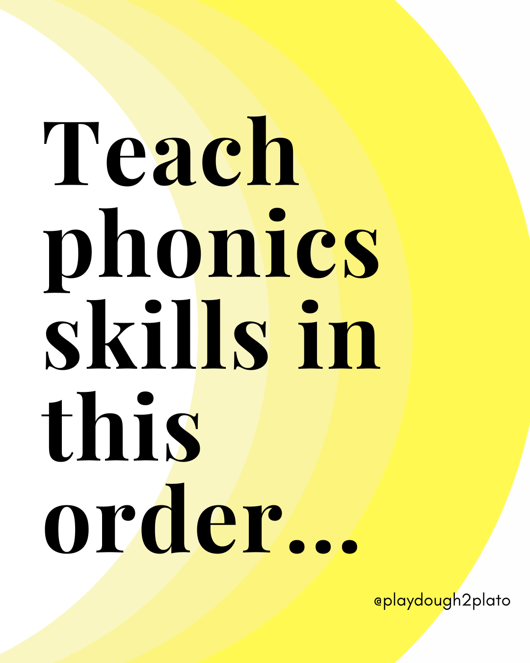 Playdough to Plato Facebook ad: Want to know what phonics skills to teach…