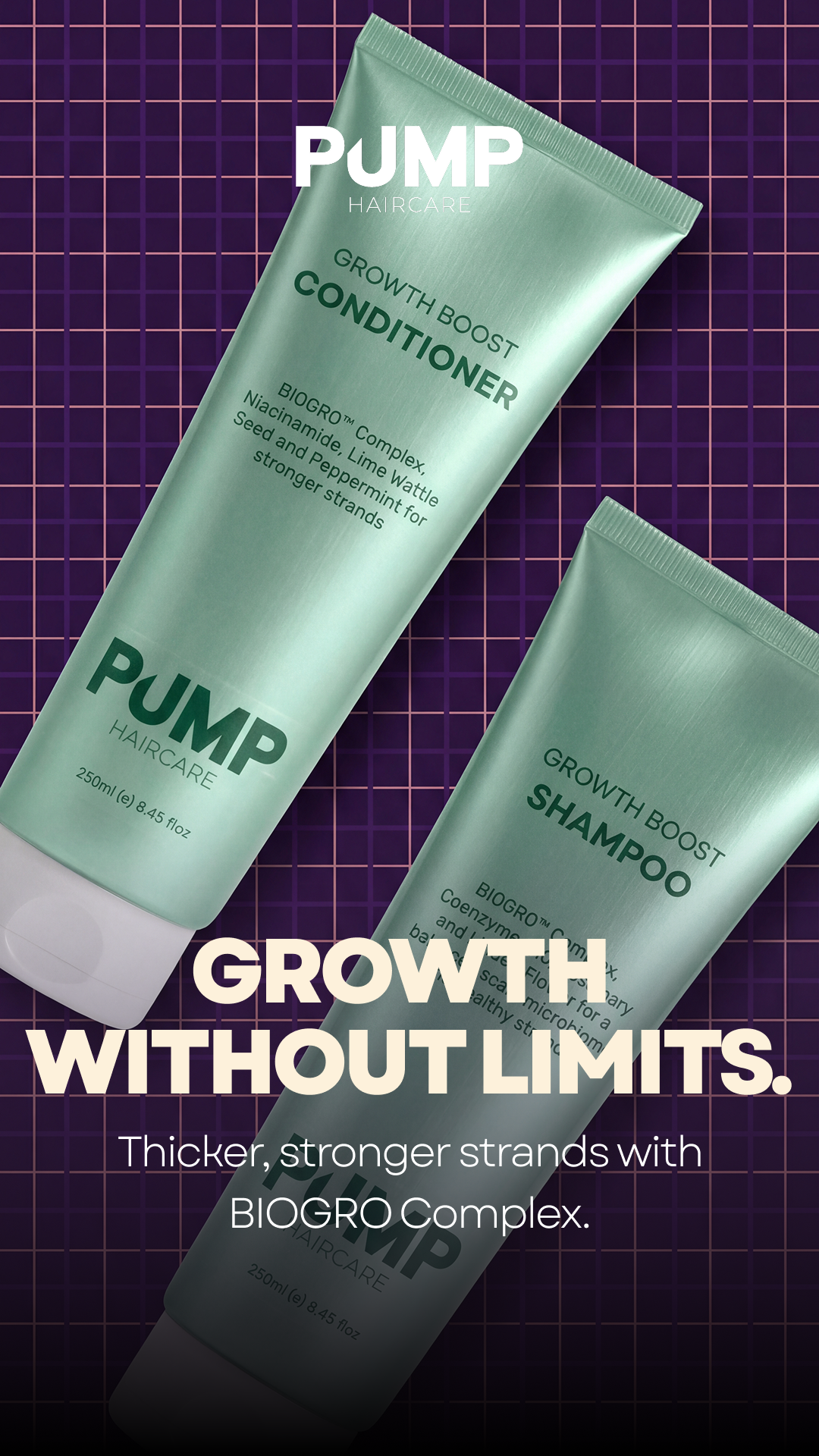 Pump Haircare Facebook ad from Feb 27, 2026