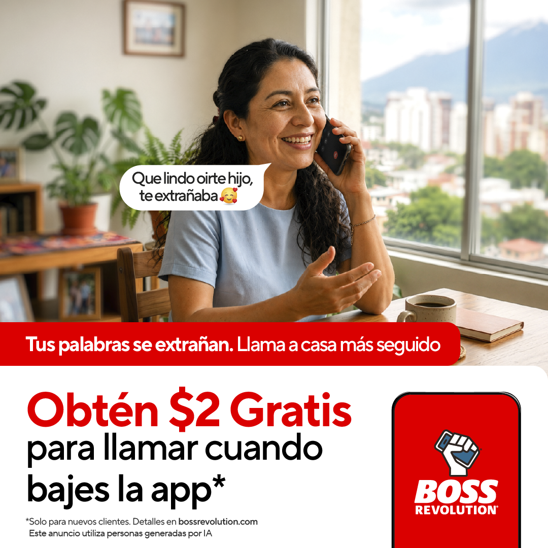 BOSS Revolution Facebook ad: Llamadas Al Extranjero Baratas