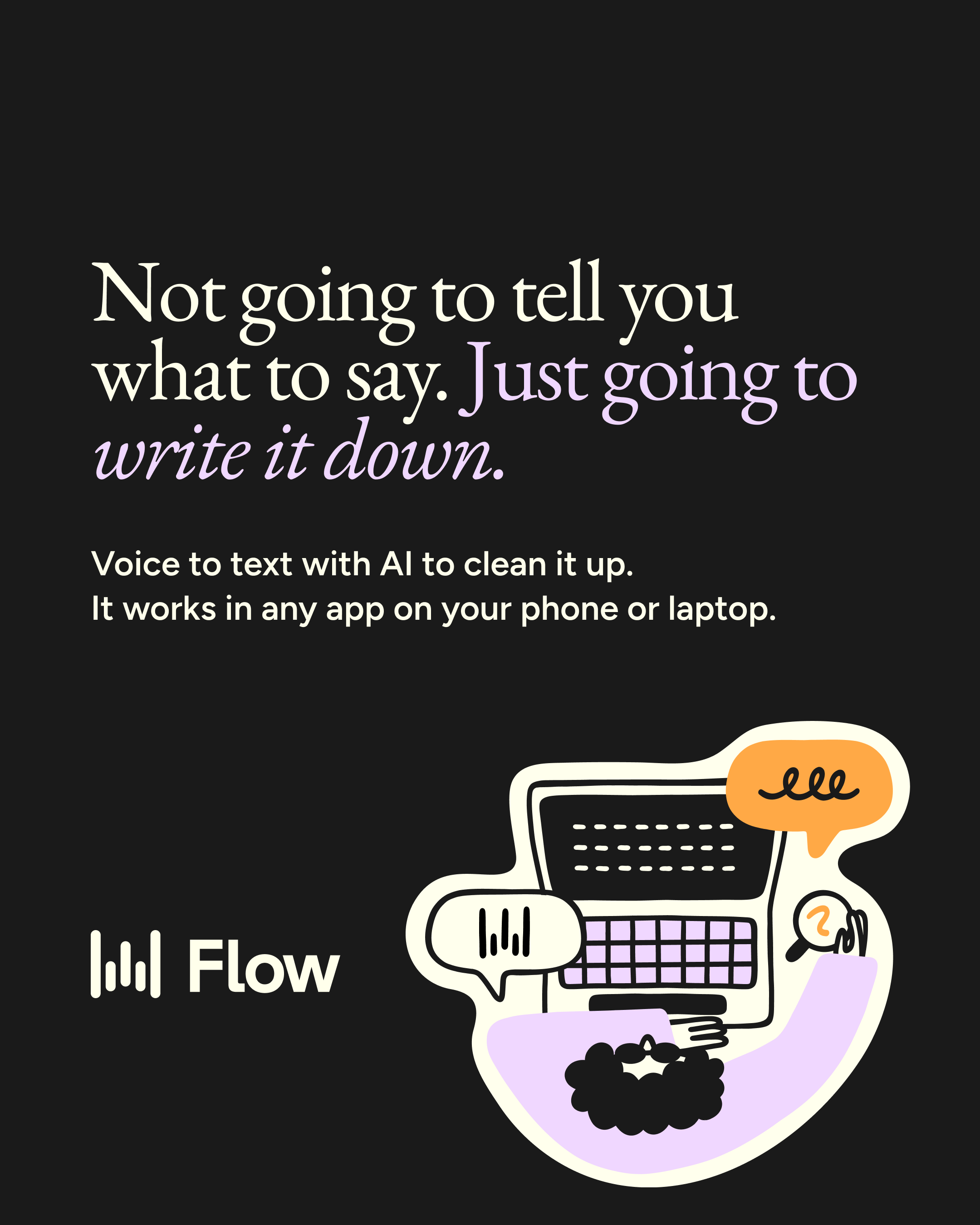 Wispr Flow Facebook ad