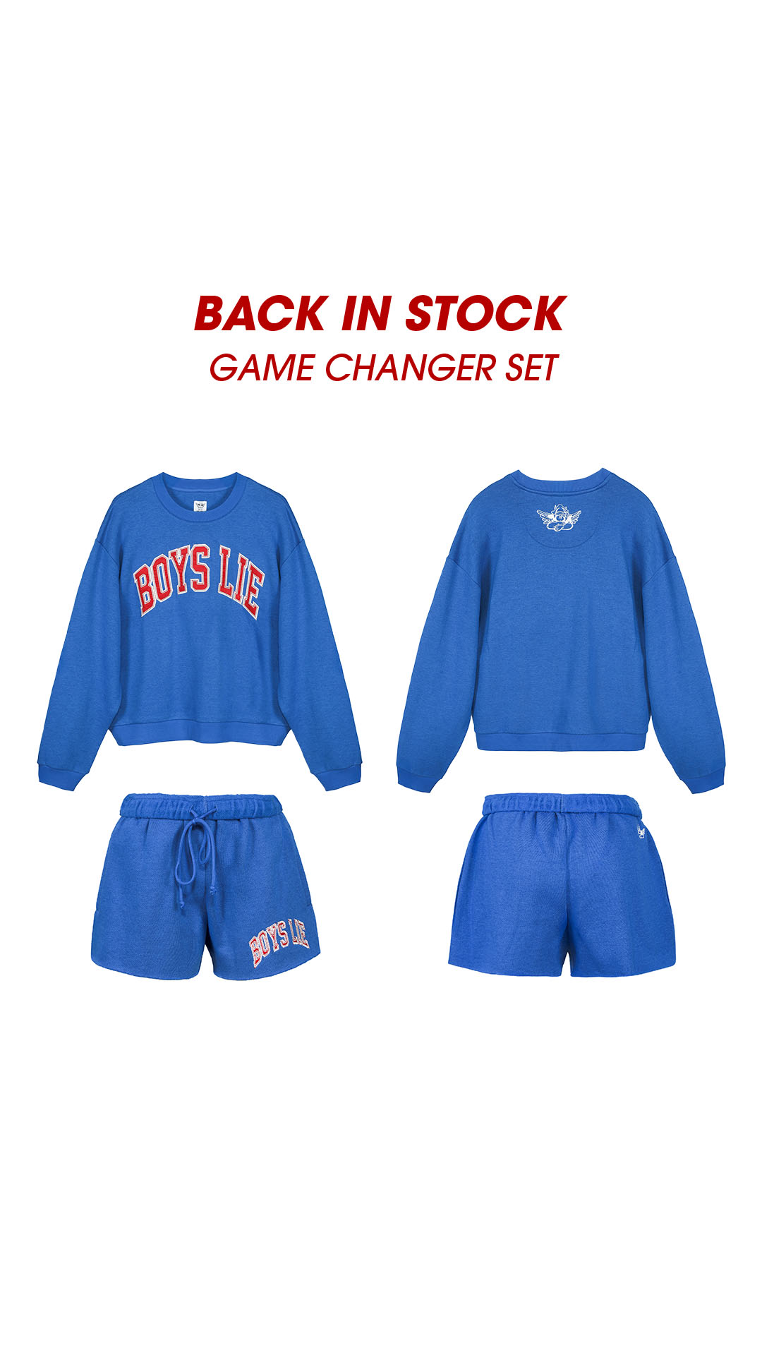 Boys Lie Facebook ad: BACK IN STOCK