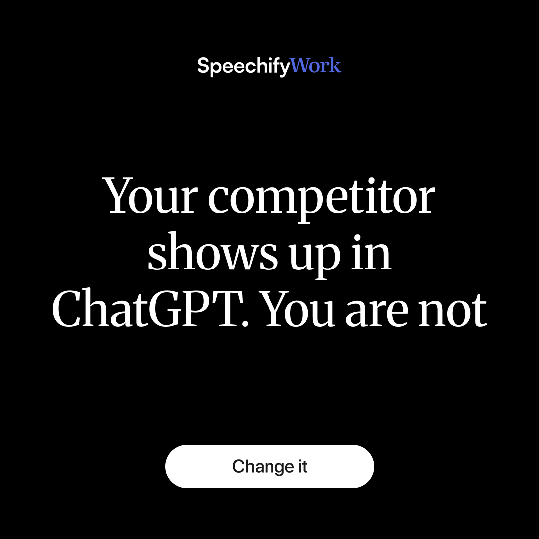Speechify Work Facebook ad