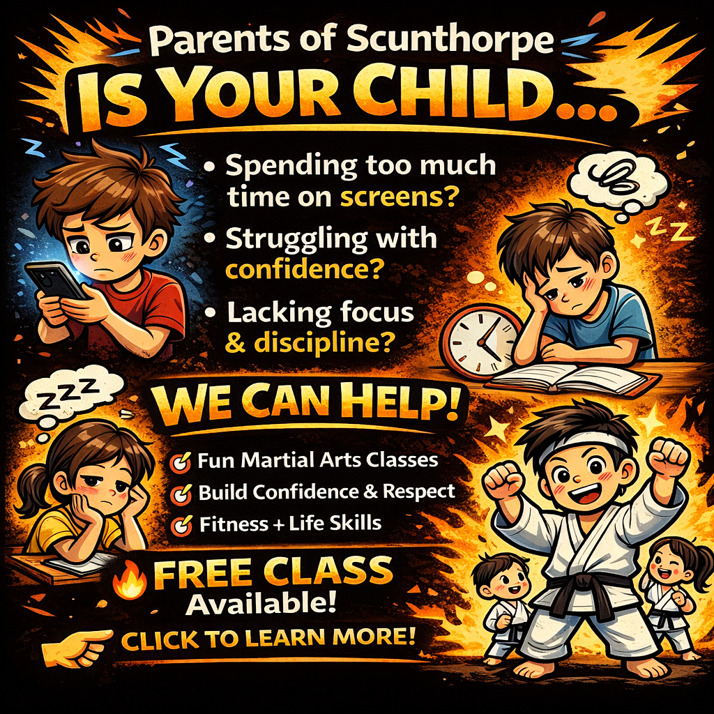 Twin Tigers Martial Arts & Fitness Facebook ad: Less Screen Time. More Self-Belief.