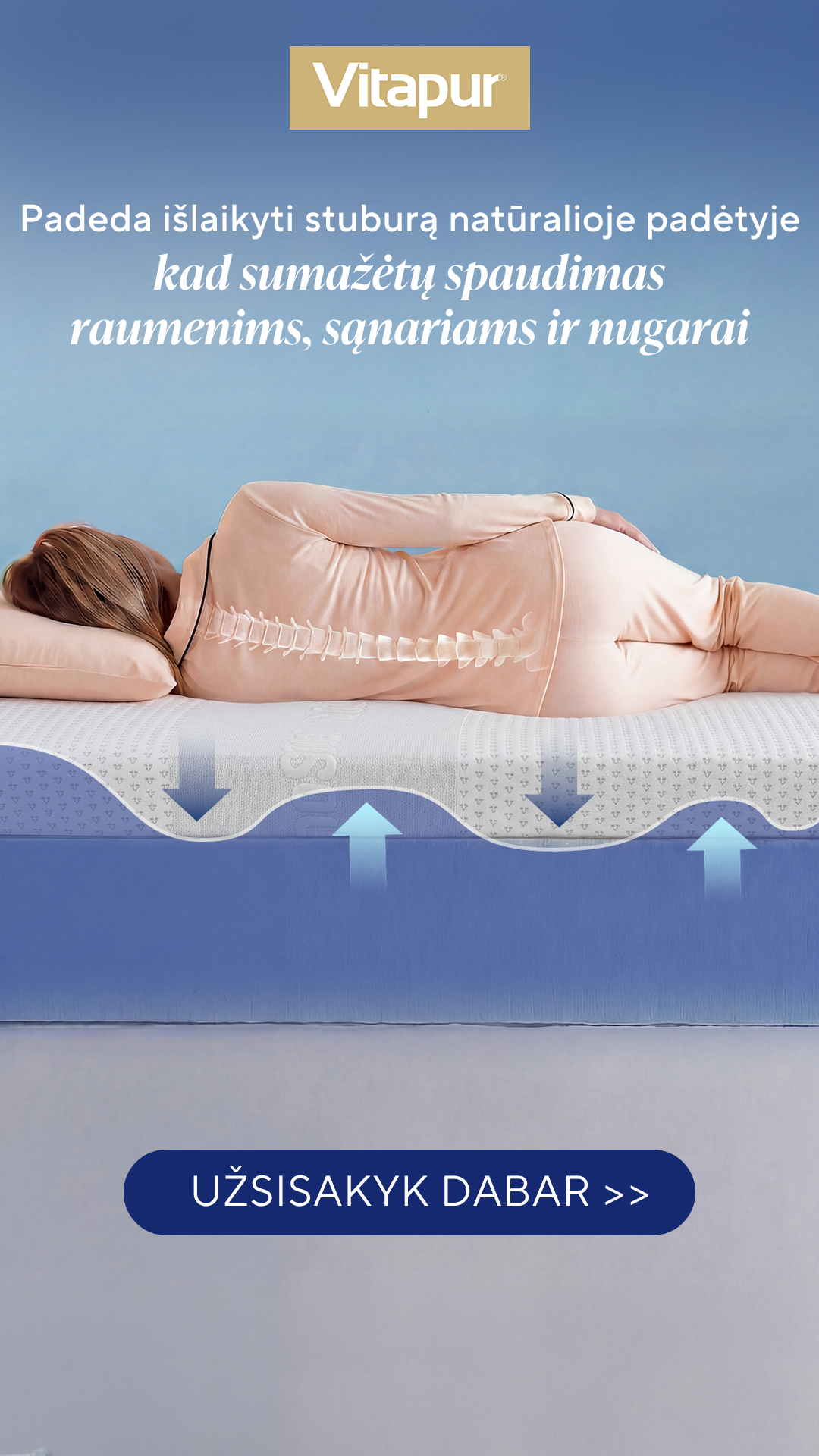 Vitapur Facebook ad: Antčiužinis su vėsinimu -50%