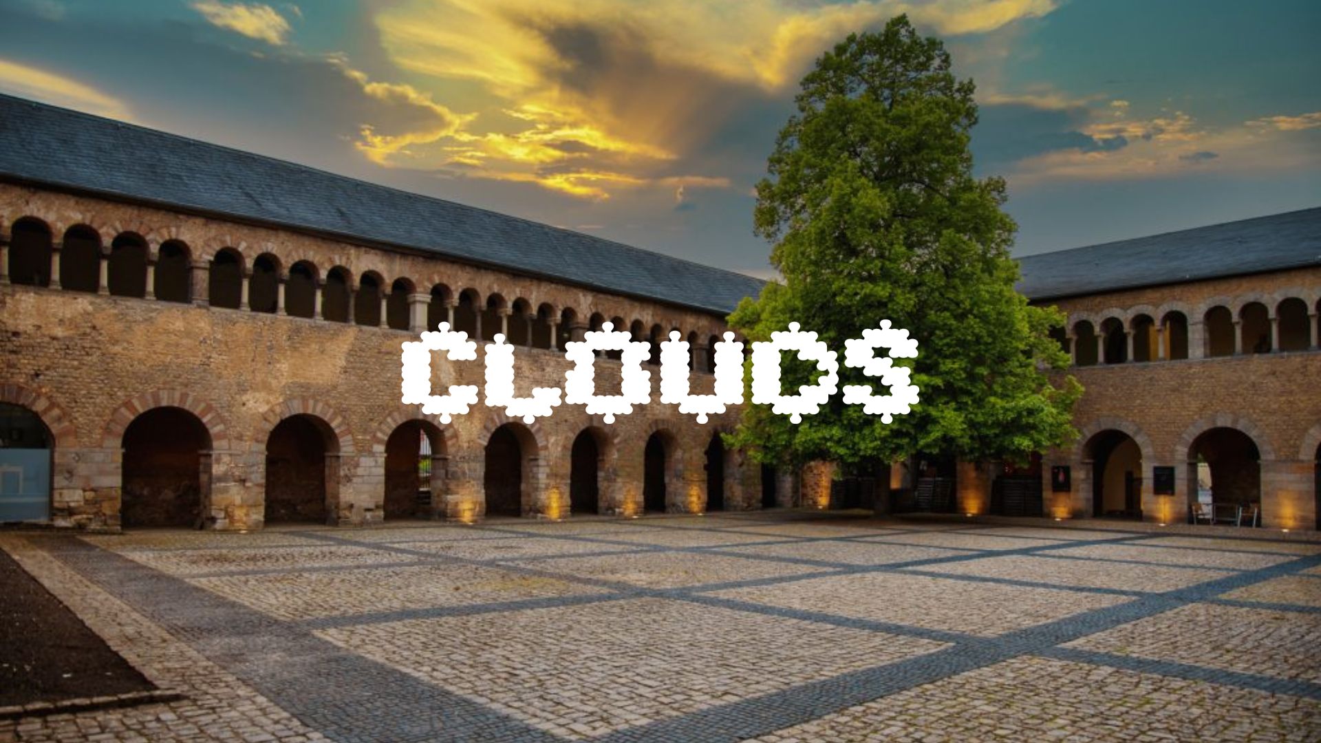 Clouds Kollektiv Facebook ad: Elektronisches Sommerfest im Brunnenhof