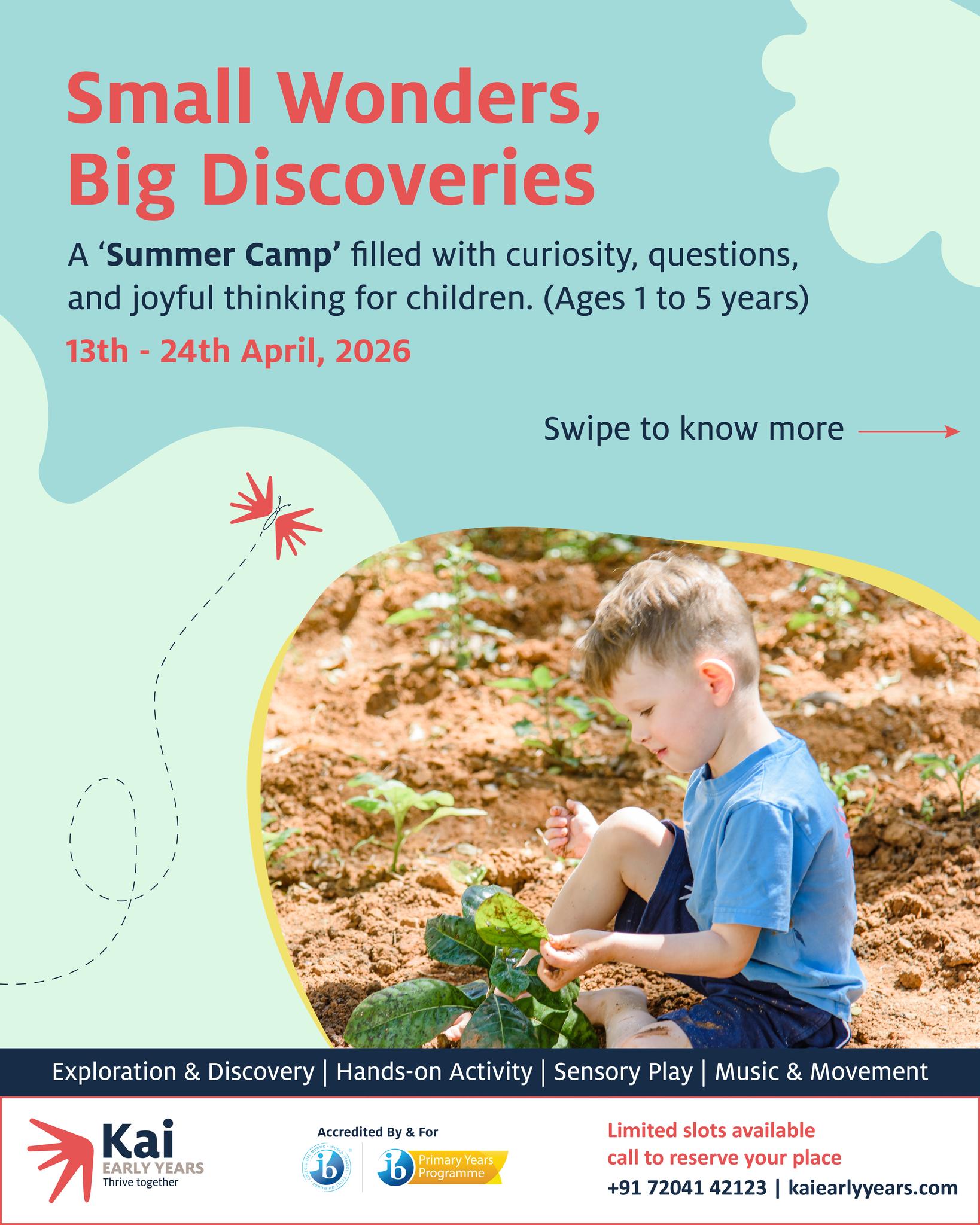 Kai Early Years Facebook ad: Looking for a summer experience filled with curiosity…