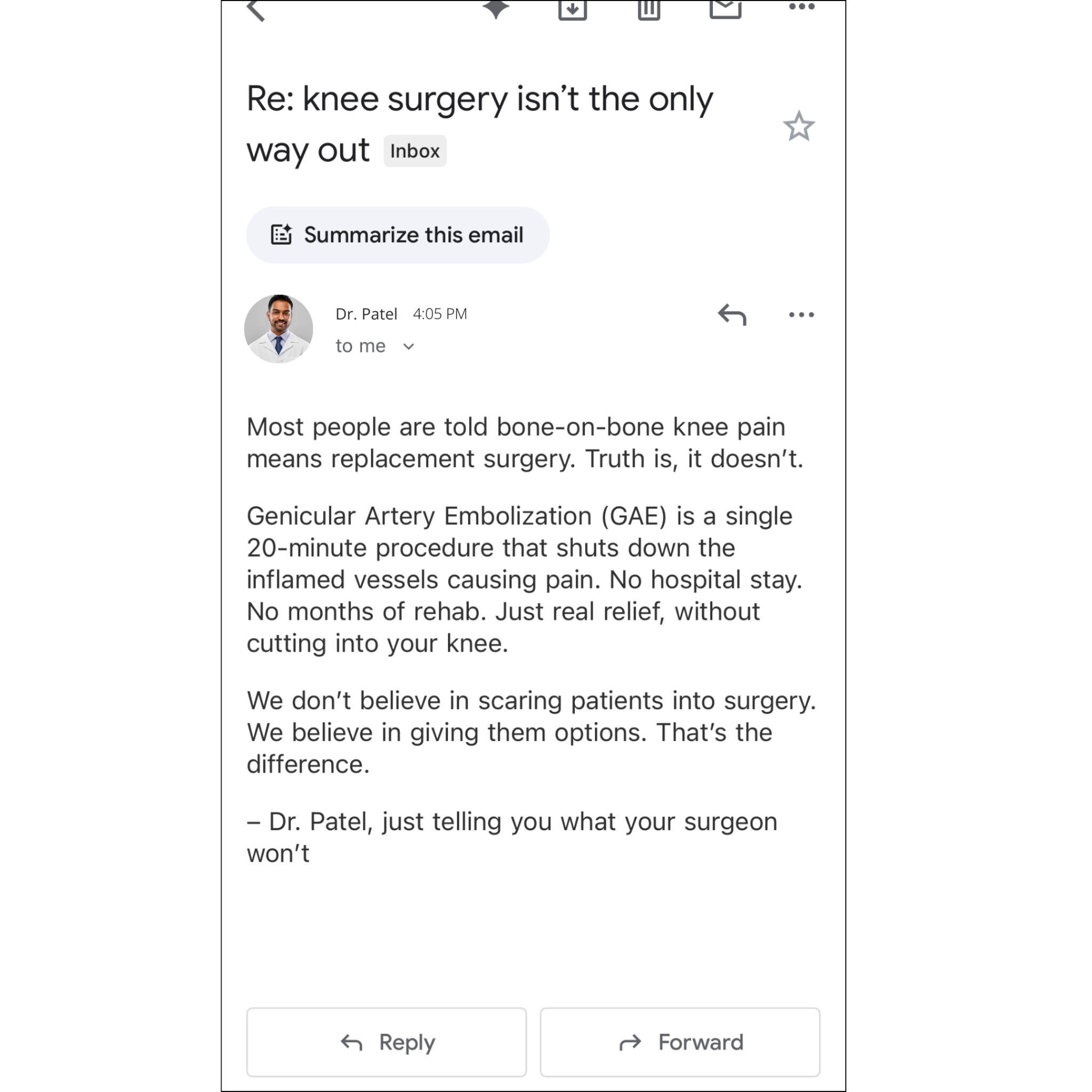 Advanced Medical Services Facebook ad
