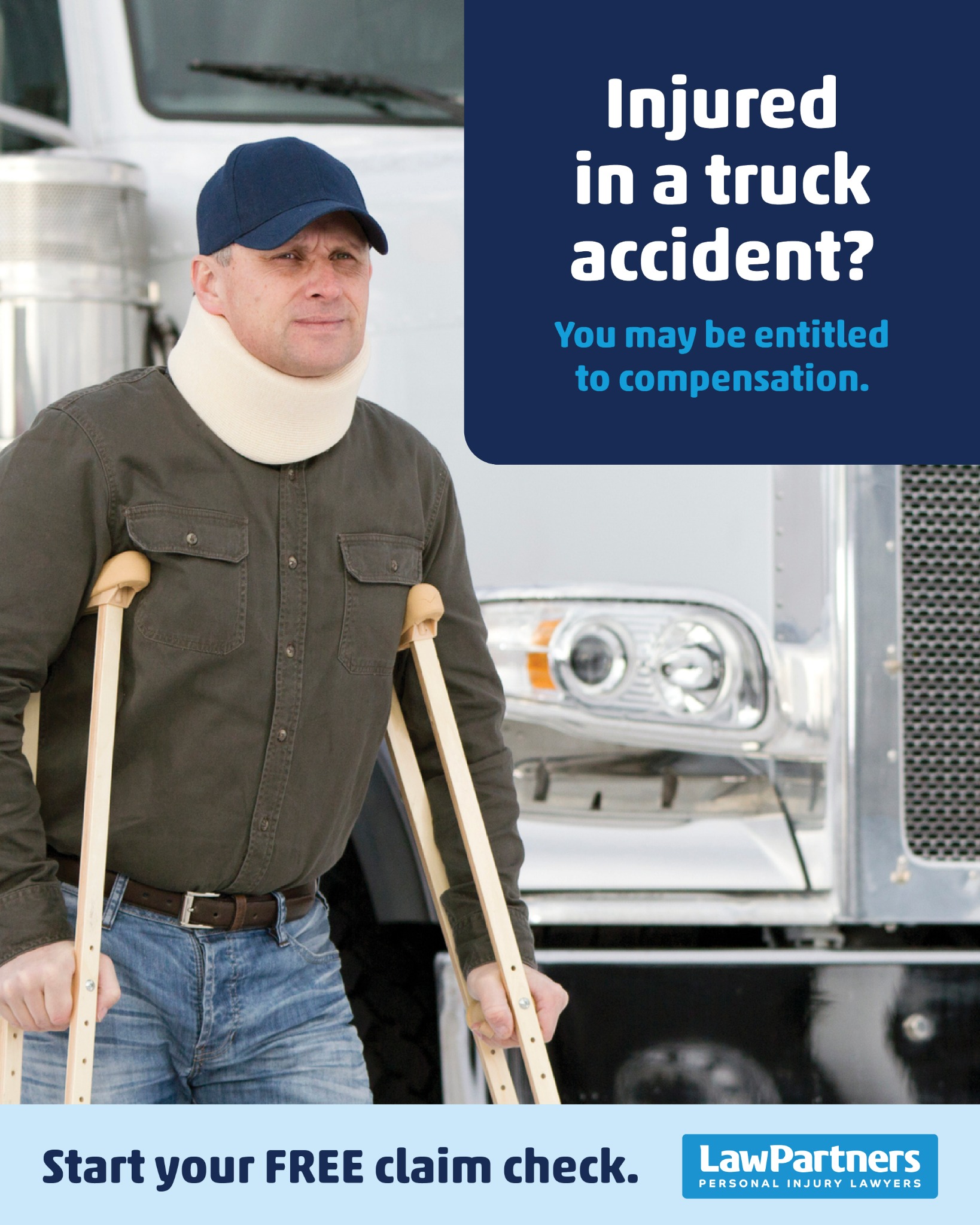Law Partners Personal Injury Lawyers Facebook ad: Check Your Eligibility Today