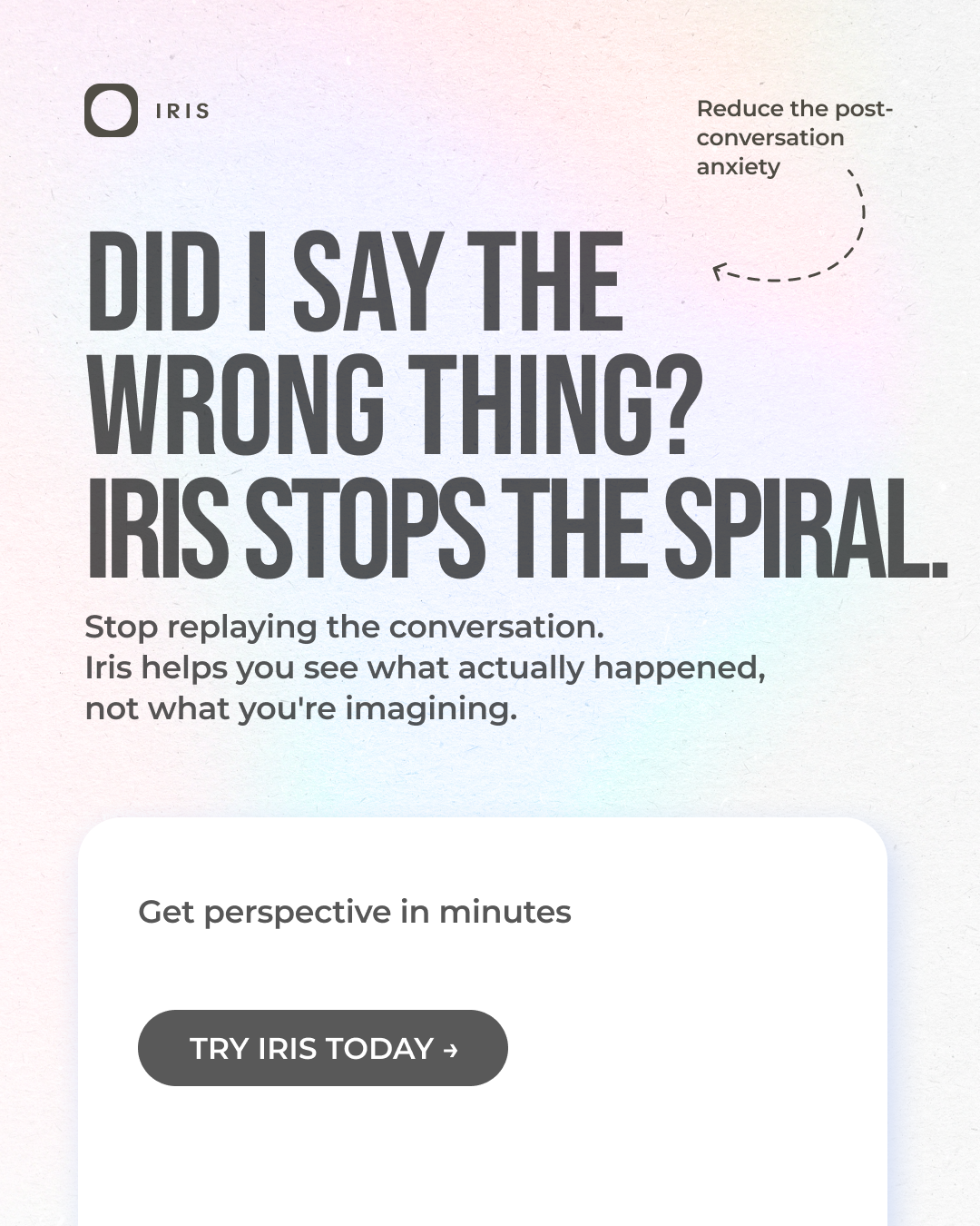 Iris - ai for your mind Facebook ad: Rebuild your Self-Worth with Iris