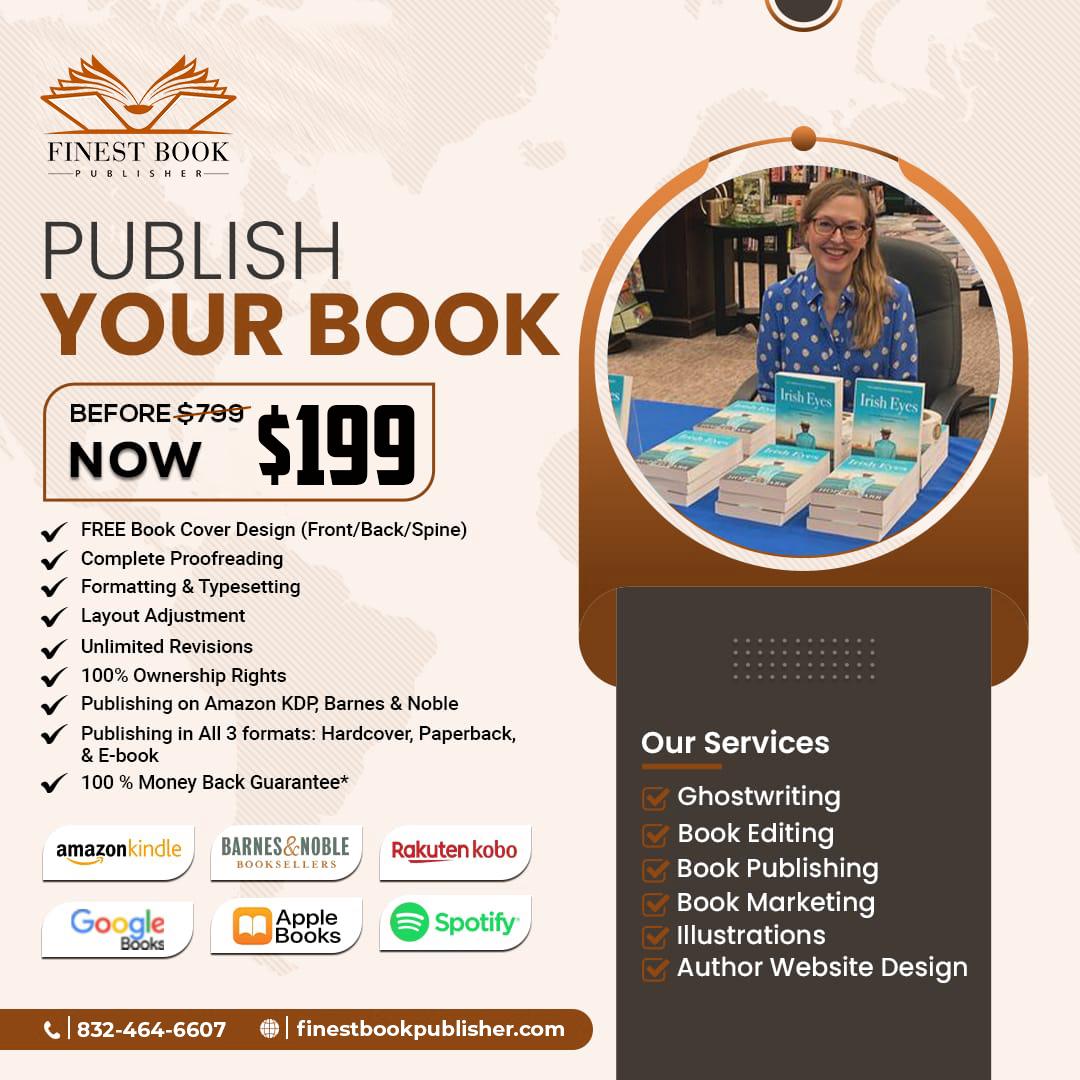 Finest Book Publisher Facebook ad: Get Your Book Published in 24Hrs!