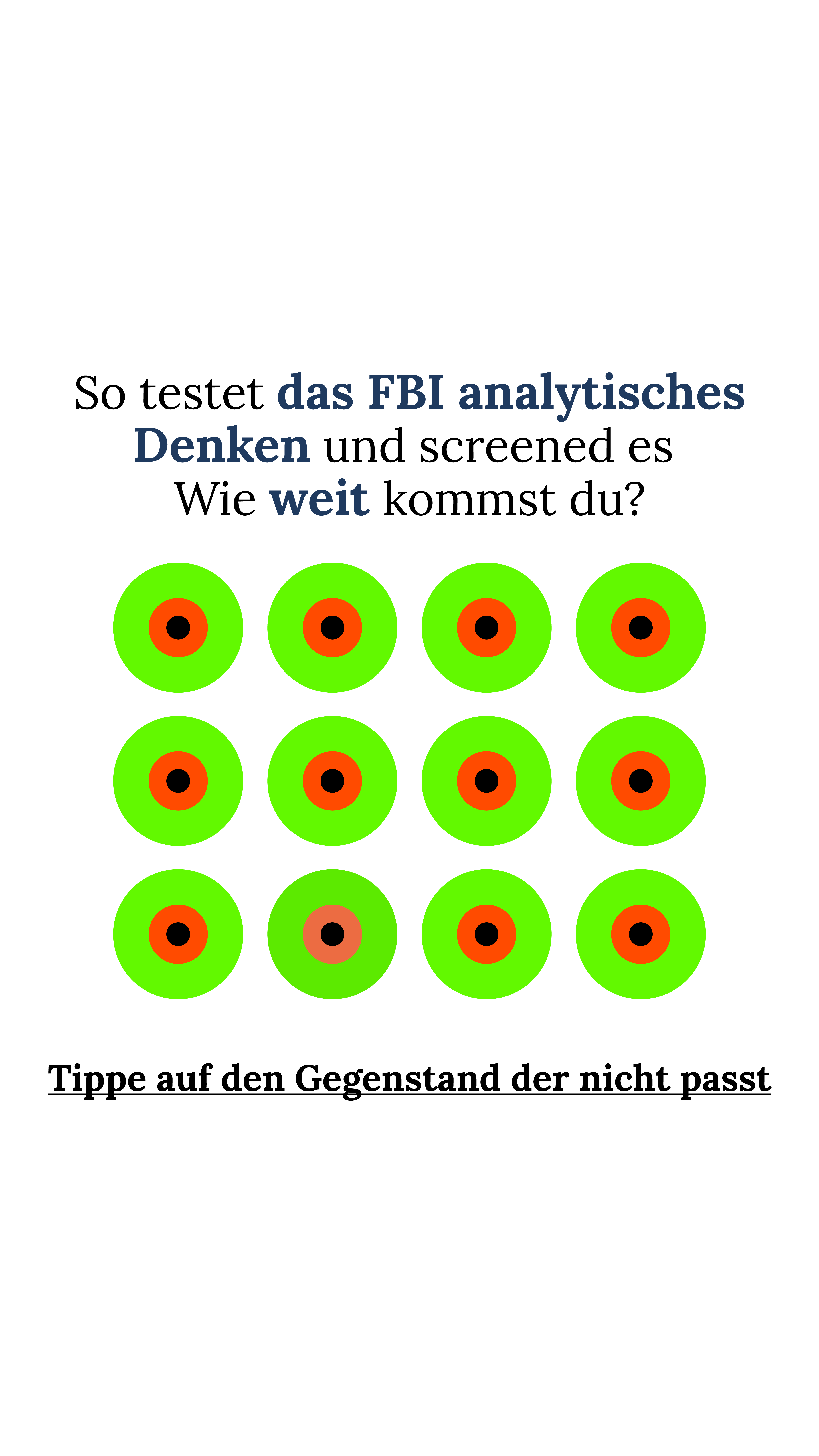 International IQ test Facebook ad