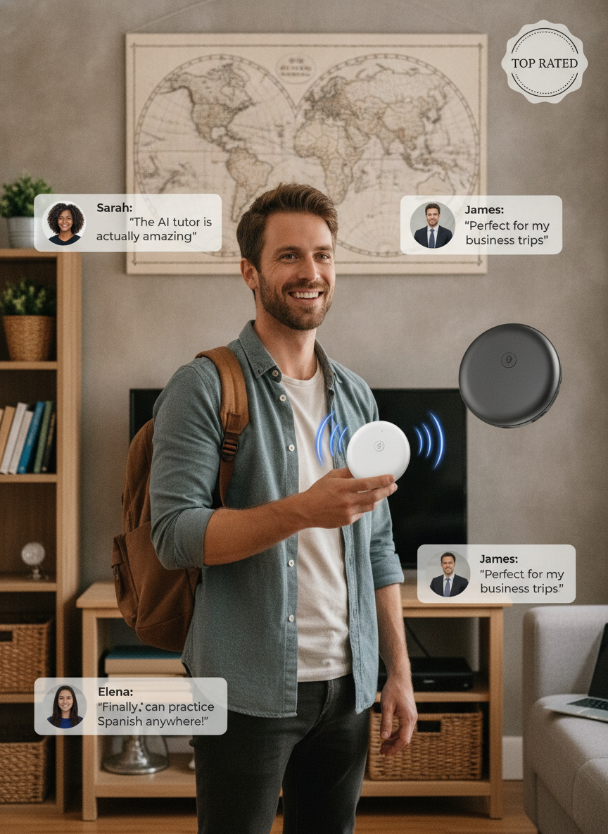 Cajatesoro Facebook ad: AI Real-Time Language Practice Companion