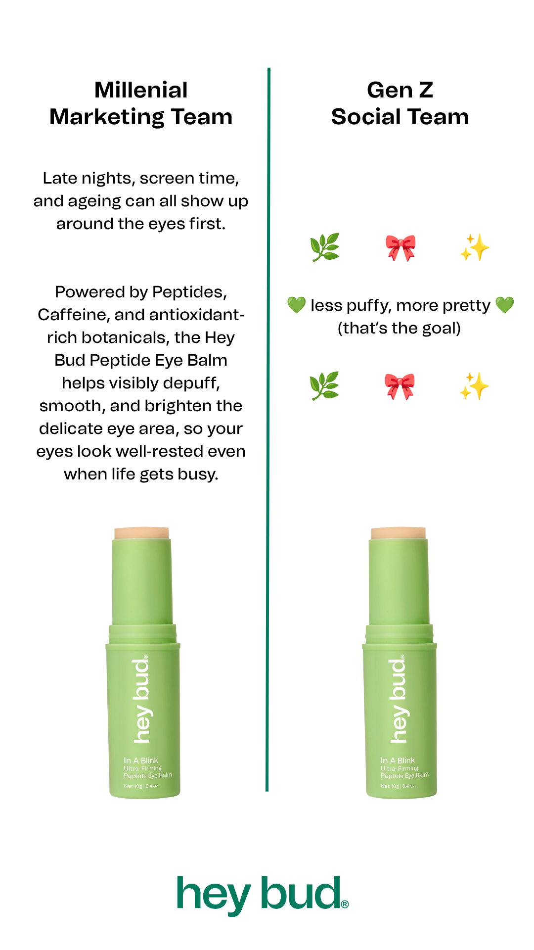 Hey Bud Skincare Facebook ad